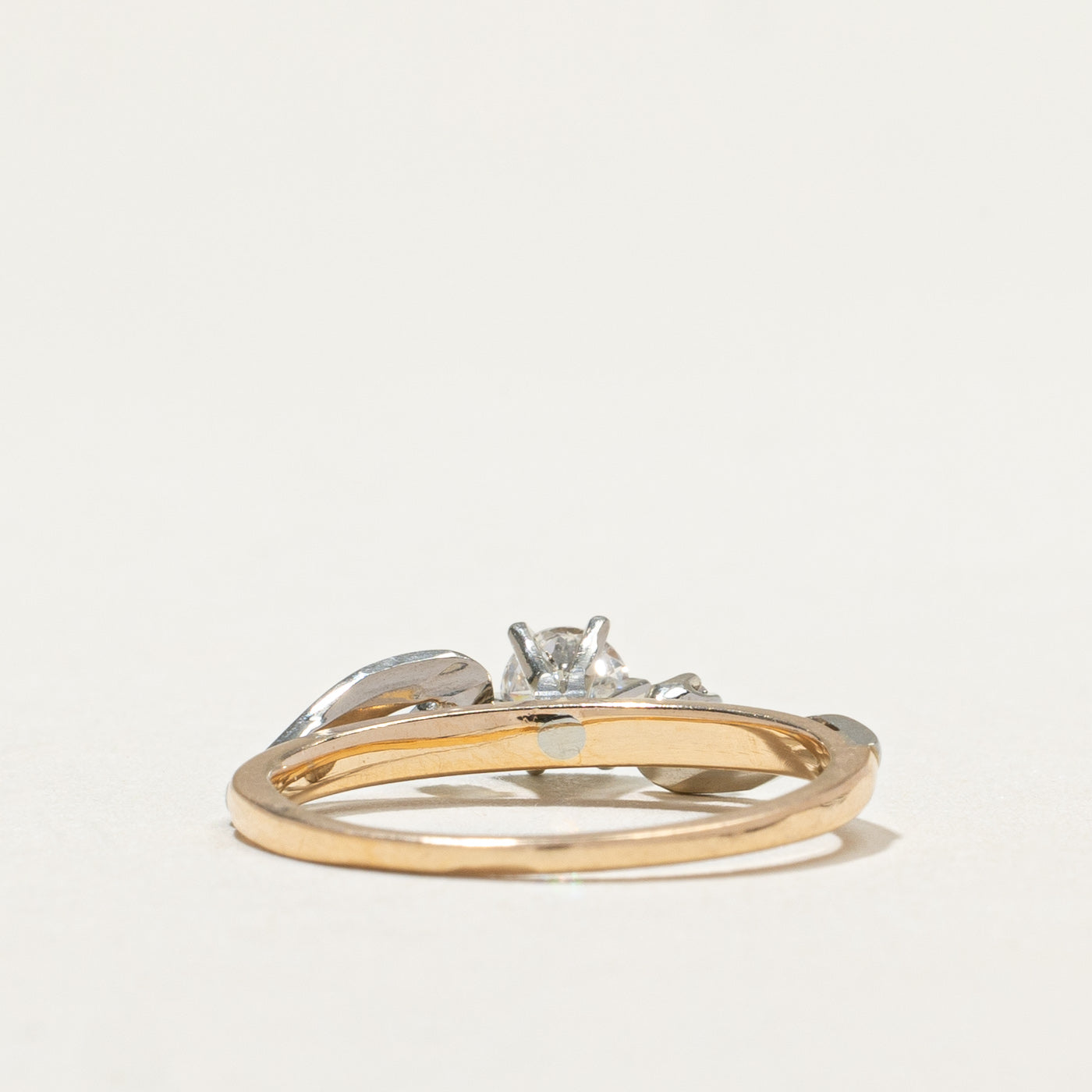 Two Toned Diamond Bypass Ring | 0.26ct, 0.01ctw | SZ 6.5 |