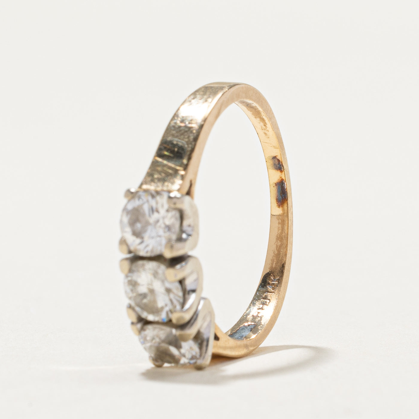 Three Stone Diamond Ring | 0.40ct, 0.76ctw | SZ 7.25 |
