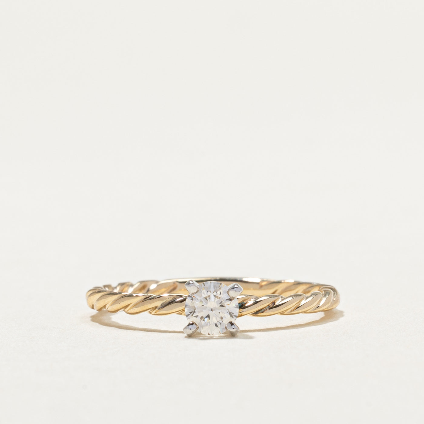 Bague en corde sertie de diamants | 0,30 ct | Taille 7,25 |
