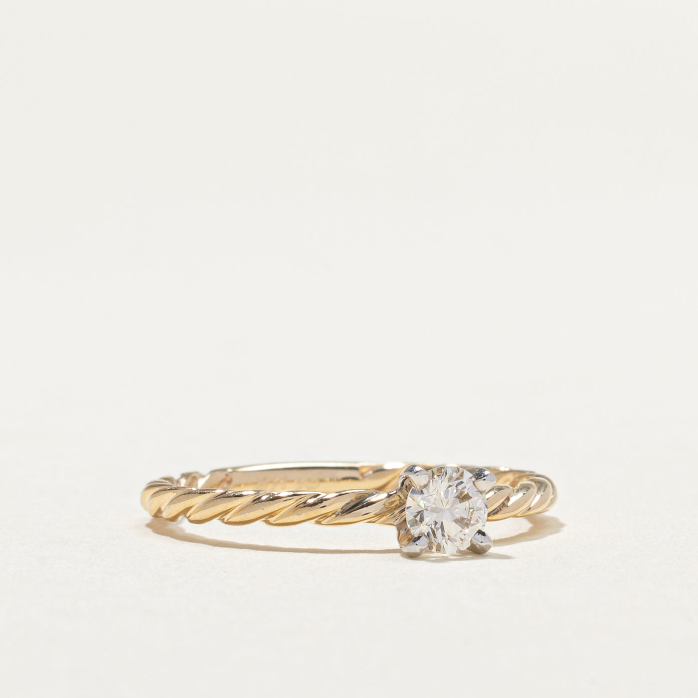 Bague en corde sertie de diamants | 0,30 ct | Taille 7,25 |