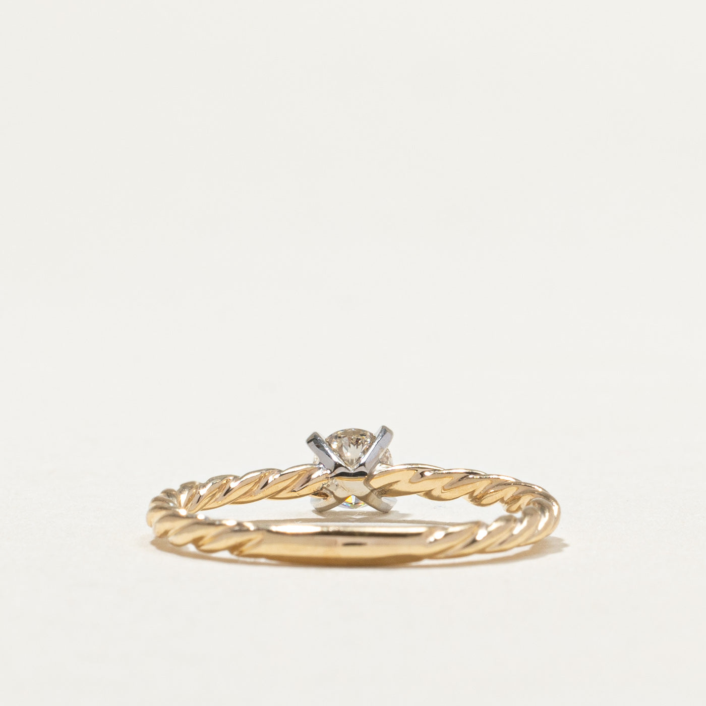 Bague en corde sertie de diamants | 0,30 ct | Taille 7,25 |