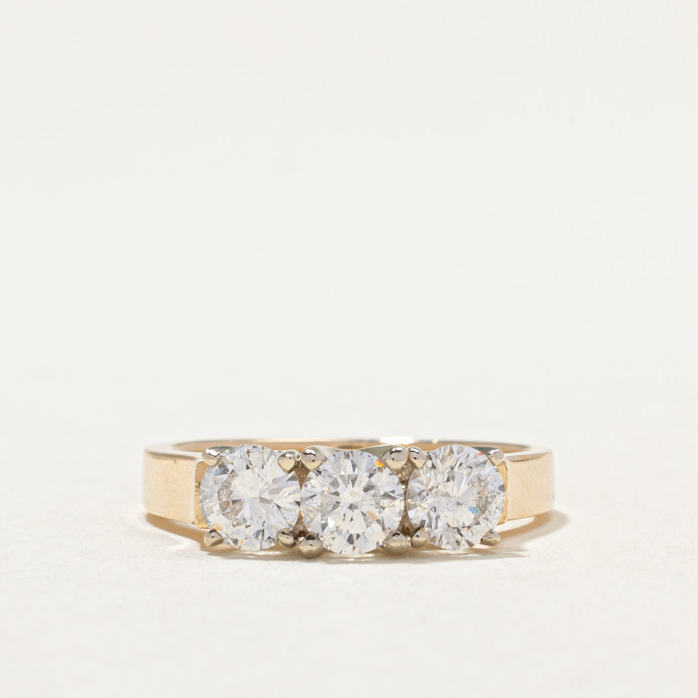 Three Stone Diamond Ring | 0.37ct, 0.72ctw | SZ 6 |