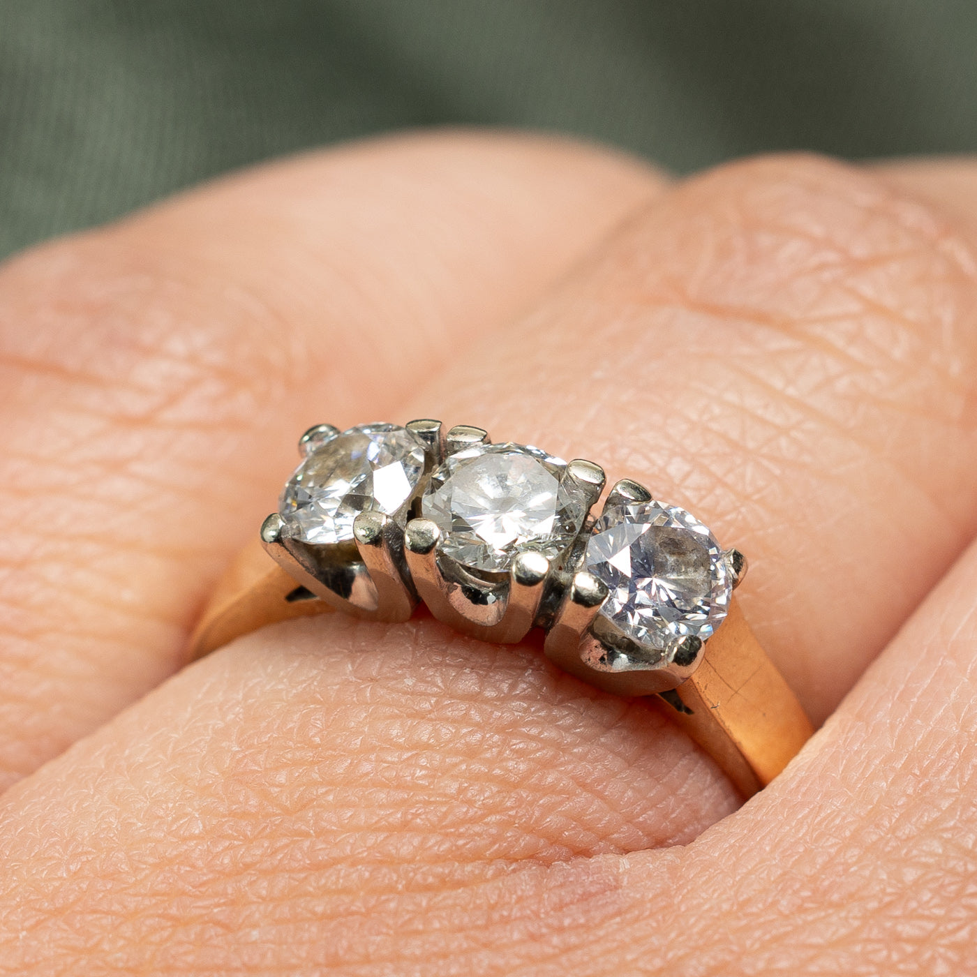 Three Stone Diamond Ring | 0.40ct, 0.76ctw | SZ 7.25 |