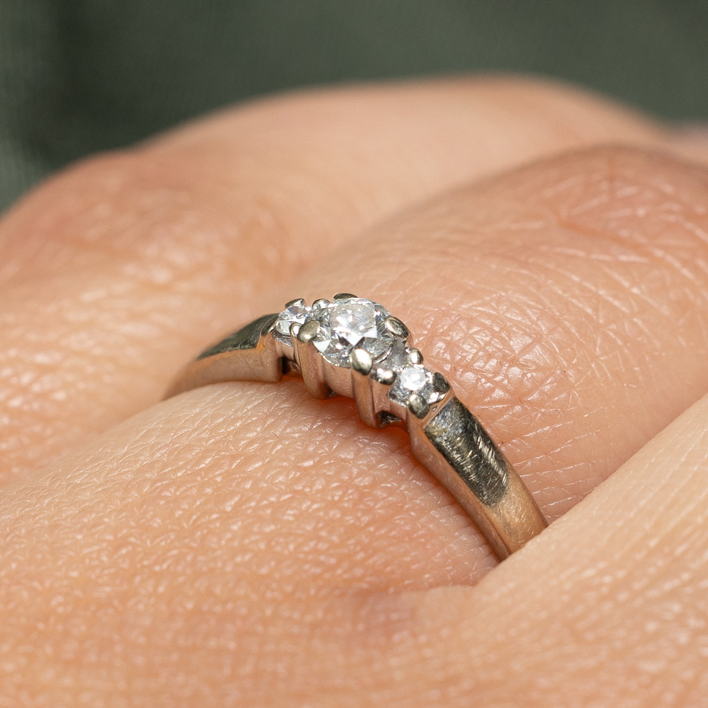 Three Stone Diamond Ring | 0.16ctw | SZ 6.25 |