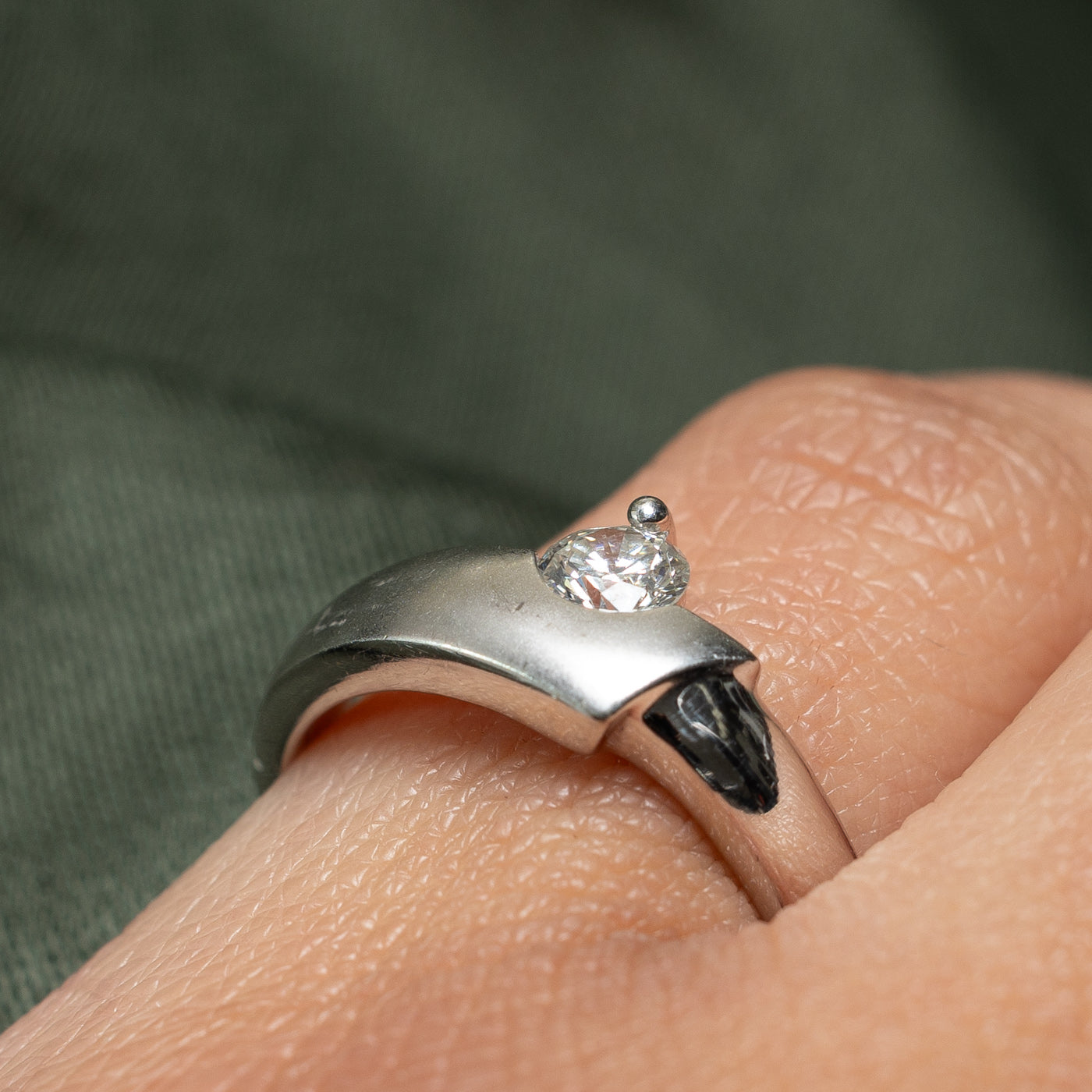 18k White Gold Solitaire Diamond Ring | 0.27ct | SZ 6.25 |