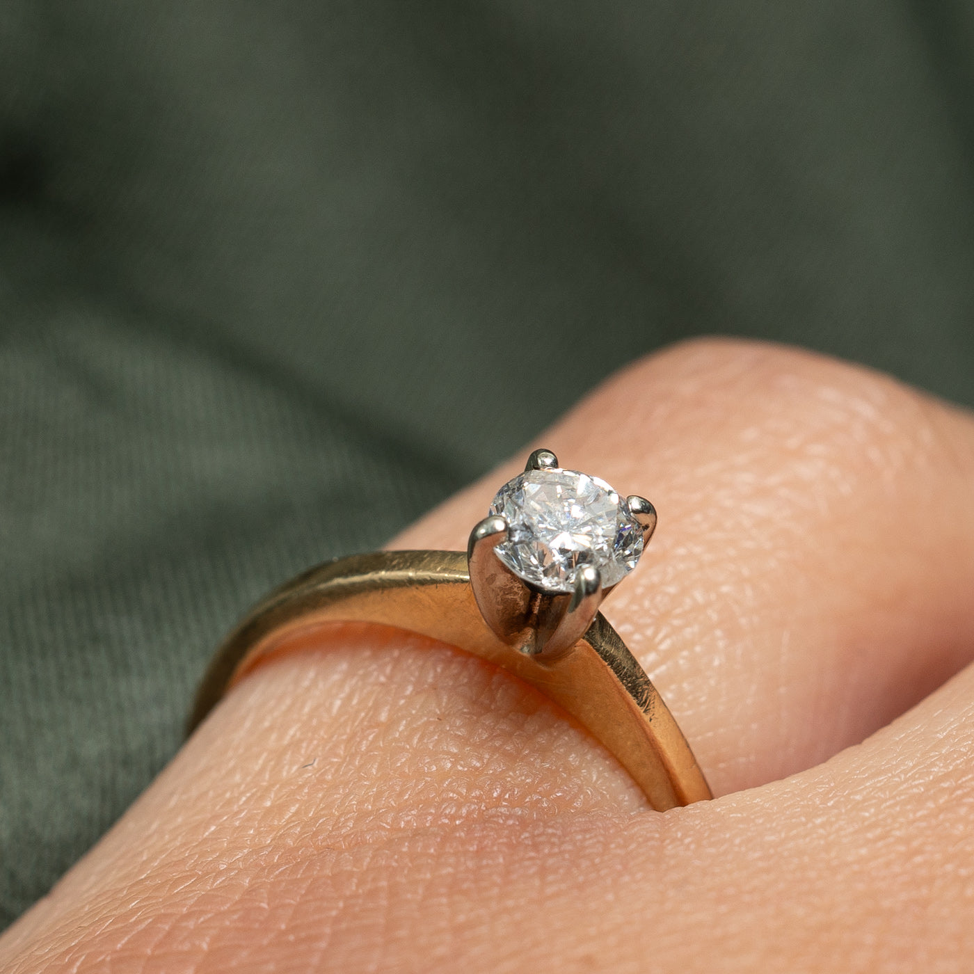 Solitaire Diamond Engagement Ring | 0.38ct | SZ 5.5 |