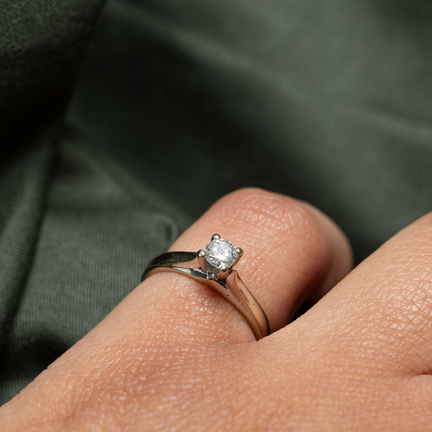 Solitaire Diamond Ring | 0.21ct | SZ 4.5 |