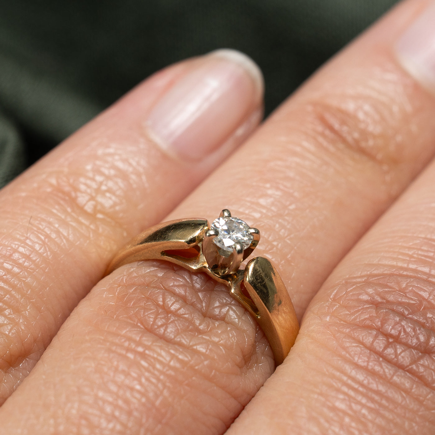 14k Solitaire Diamond Ring | 0.18ct | SZ 6.25 |