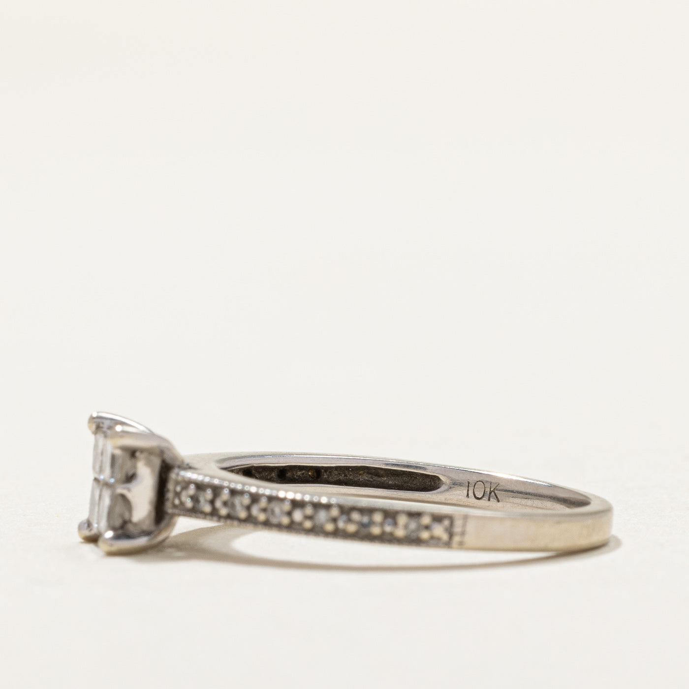 Illusion Set Diamond Wedding Ring Set | 0.44ct, 0.21ctw | SZ 4.5 |