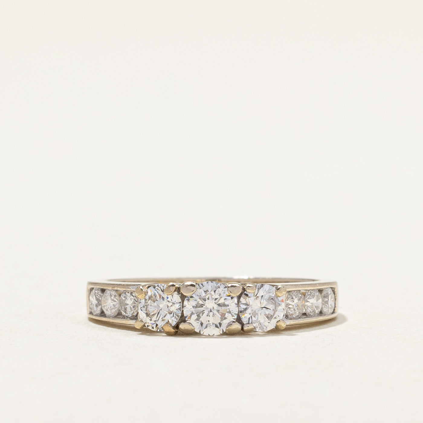 14k White Gold Diamond Ring | 0.52ctw, 0.24ctw | SZ 5.5 |