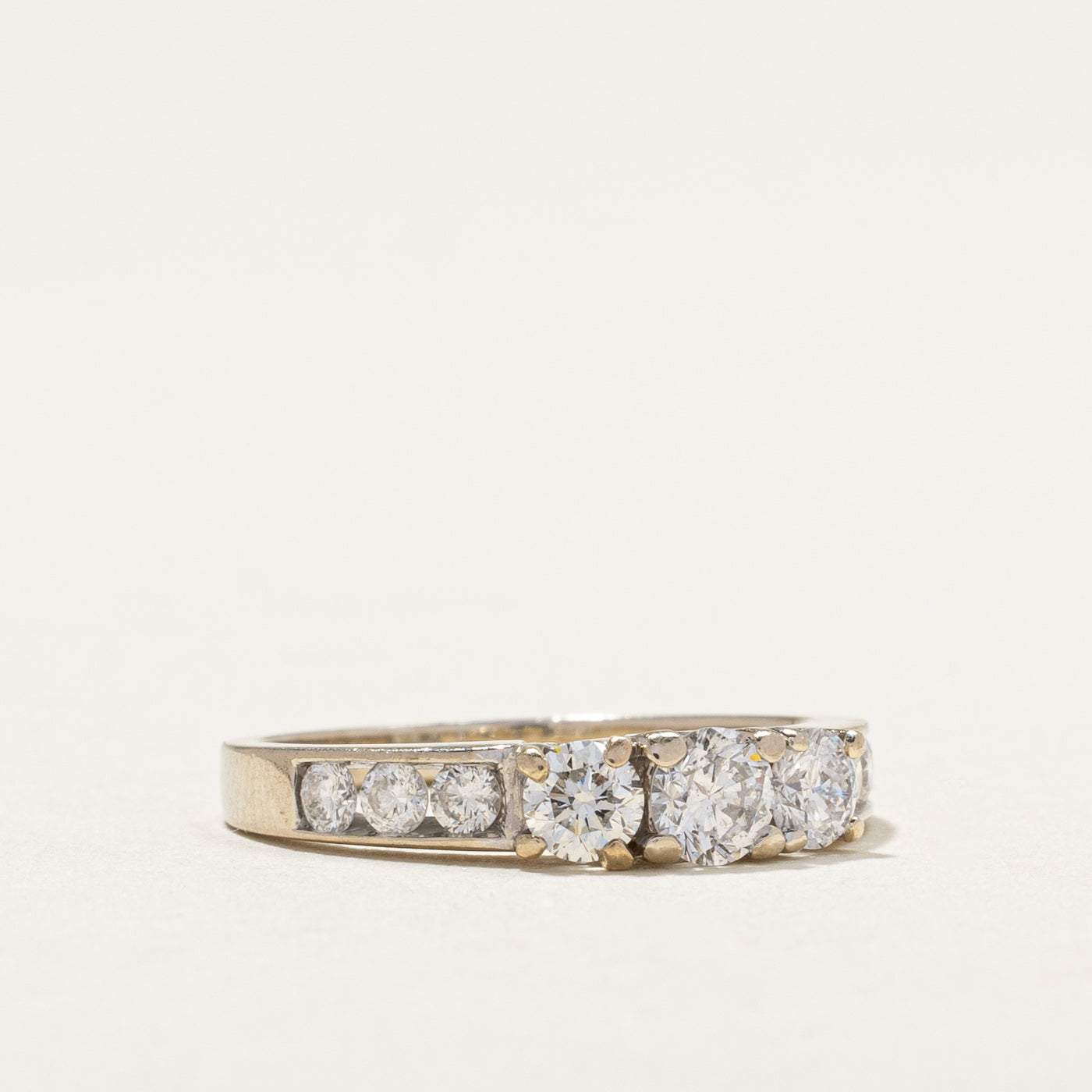 14k White Gold Diamond Ring | 0.52ctw, 0.24ctw | SZ 5.5 |