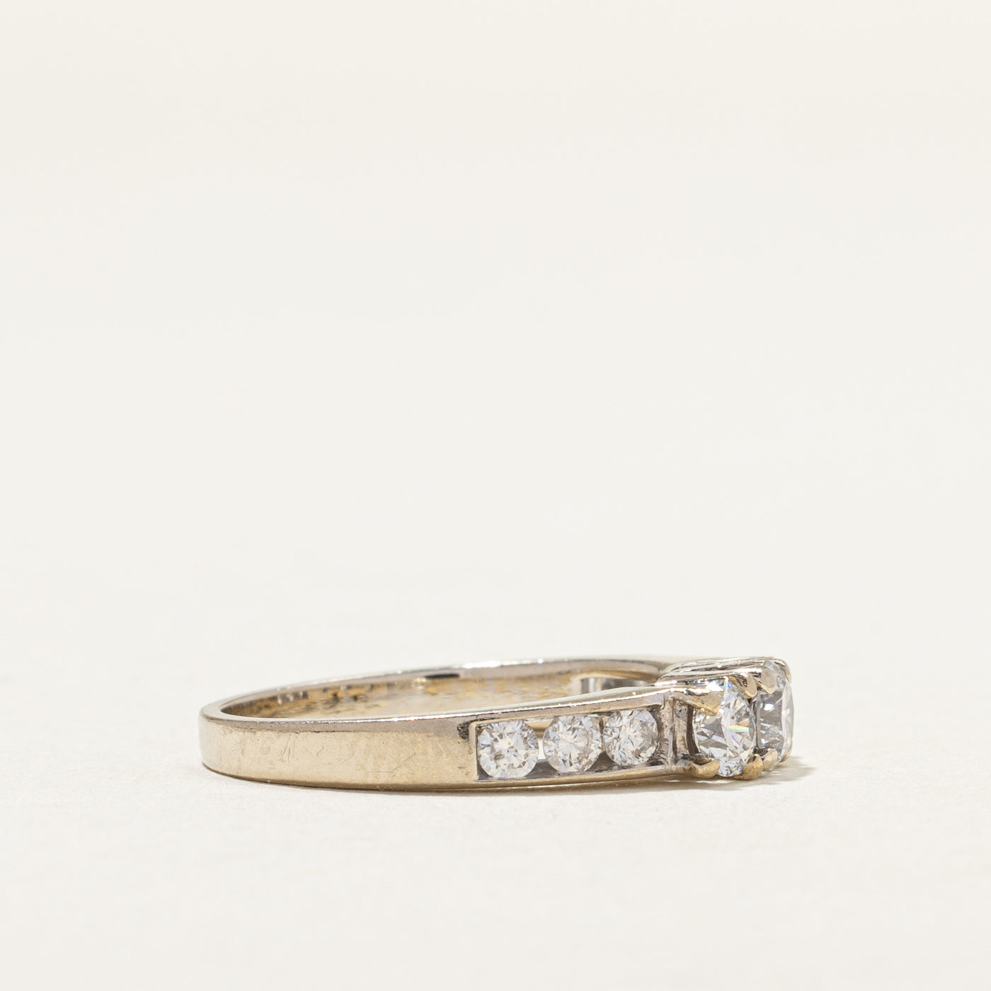 14k White Gold Diamond Ring | 0.52ctw, 0.24ctw | SZ 5.5 |