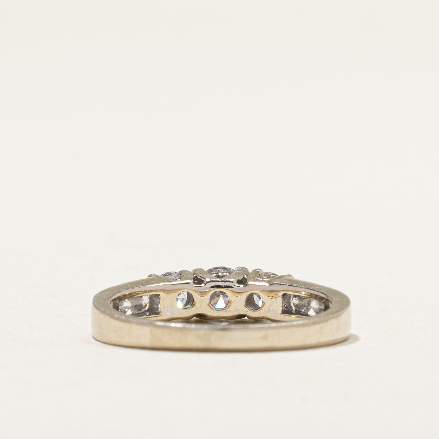 14k White Gold Diamond Ring | 0.52ctw, 0.24ctw | SZ 5.5 |