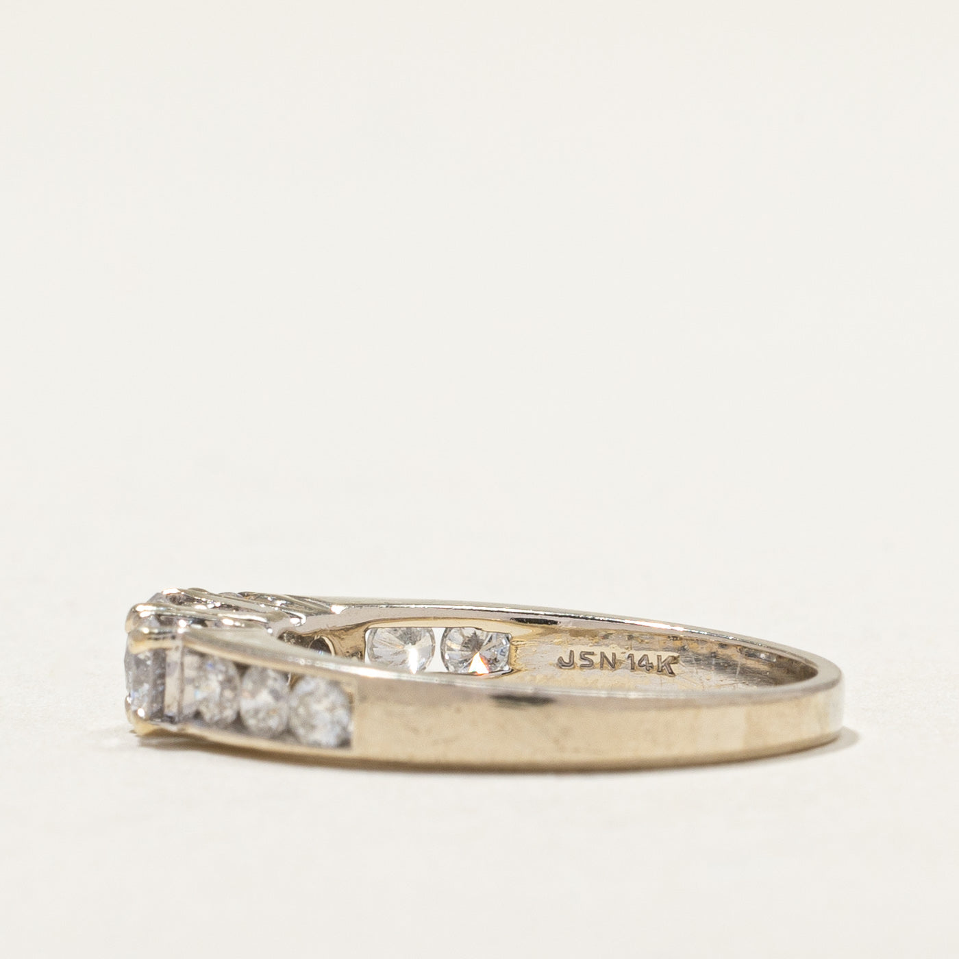 14k White Gold Diamond Ring | 0.52ctw, 0.24ctw | SZ 5.5 |