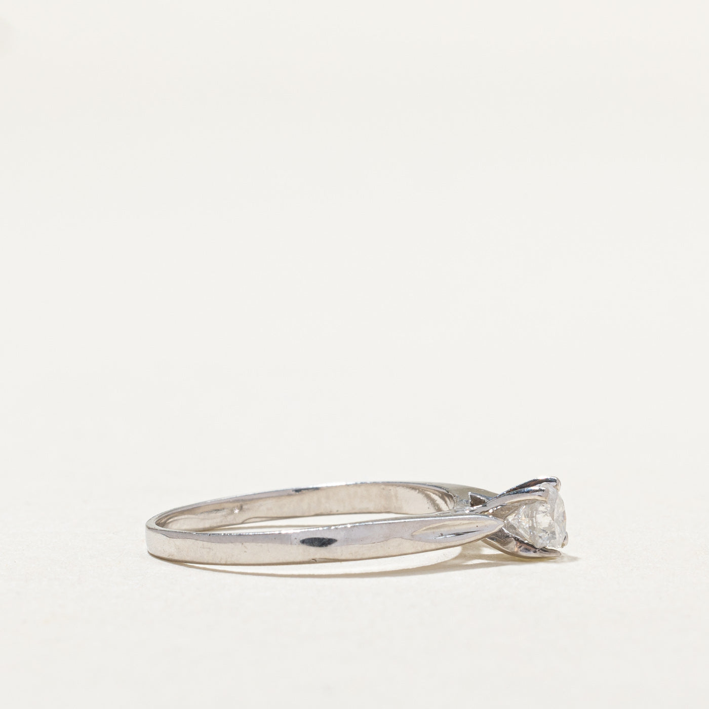 10k White Gold Solitaire Diamond Ring | 0.23ct | SZ 5.5 |
