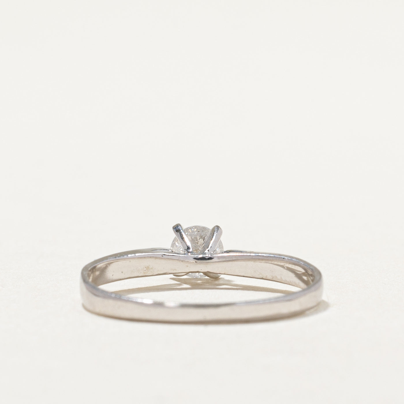 10k White Gold Solitaire Diamond Ring | 0.23ct | SZ 5.5 |