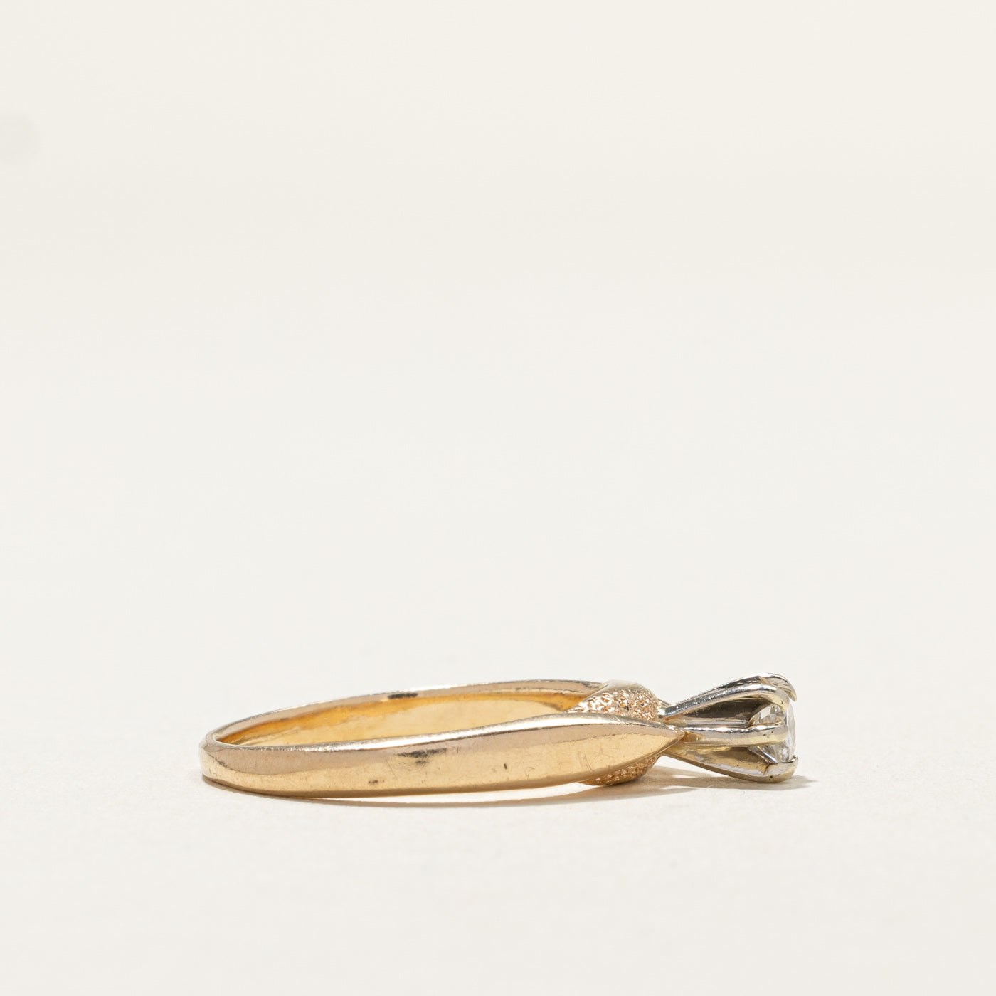 Solitaire Diamond Reverse Tapered Ring | 0.17ct | SZ 6 |