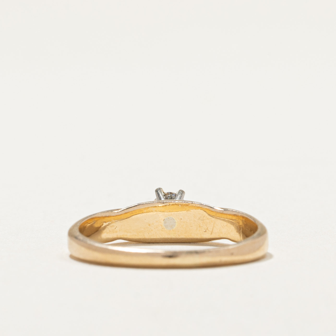 Solitaire Diamond Reverse Tapered Ring | 0.17ct | SZ 6 |