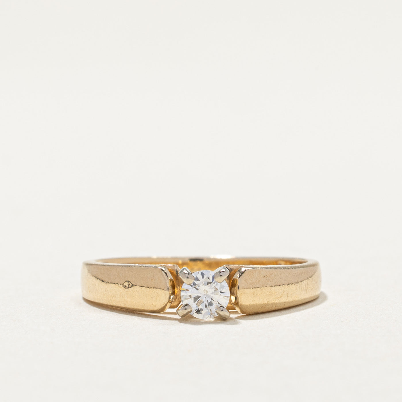 14k Solitaire Diamond Ring | 0.18ct | SZ 6.25 |