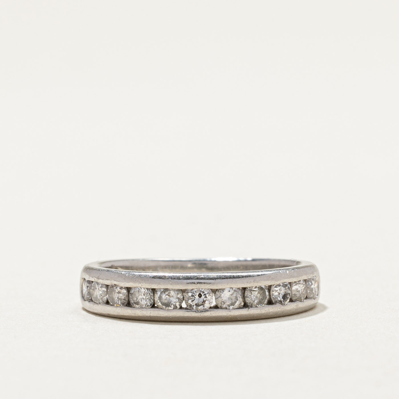 Platinum Semi Eternity Diamond Ring | 0.39ctw | SZ 5.25 |