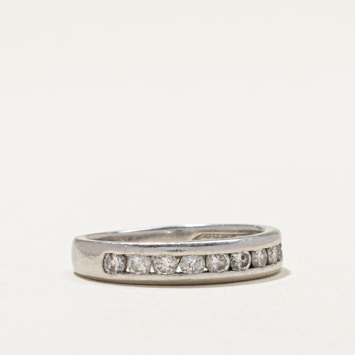 Platinum Semi Eternity Diamond Ring | 0.39ctw | SZ 5.25 |