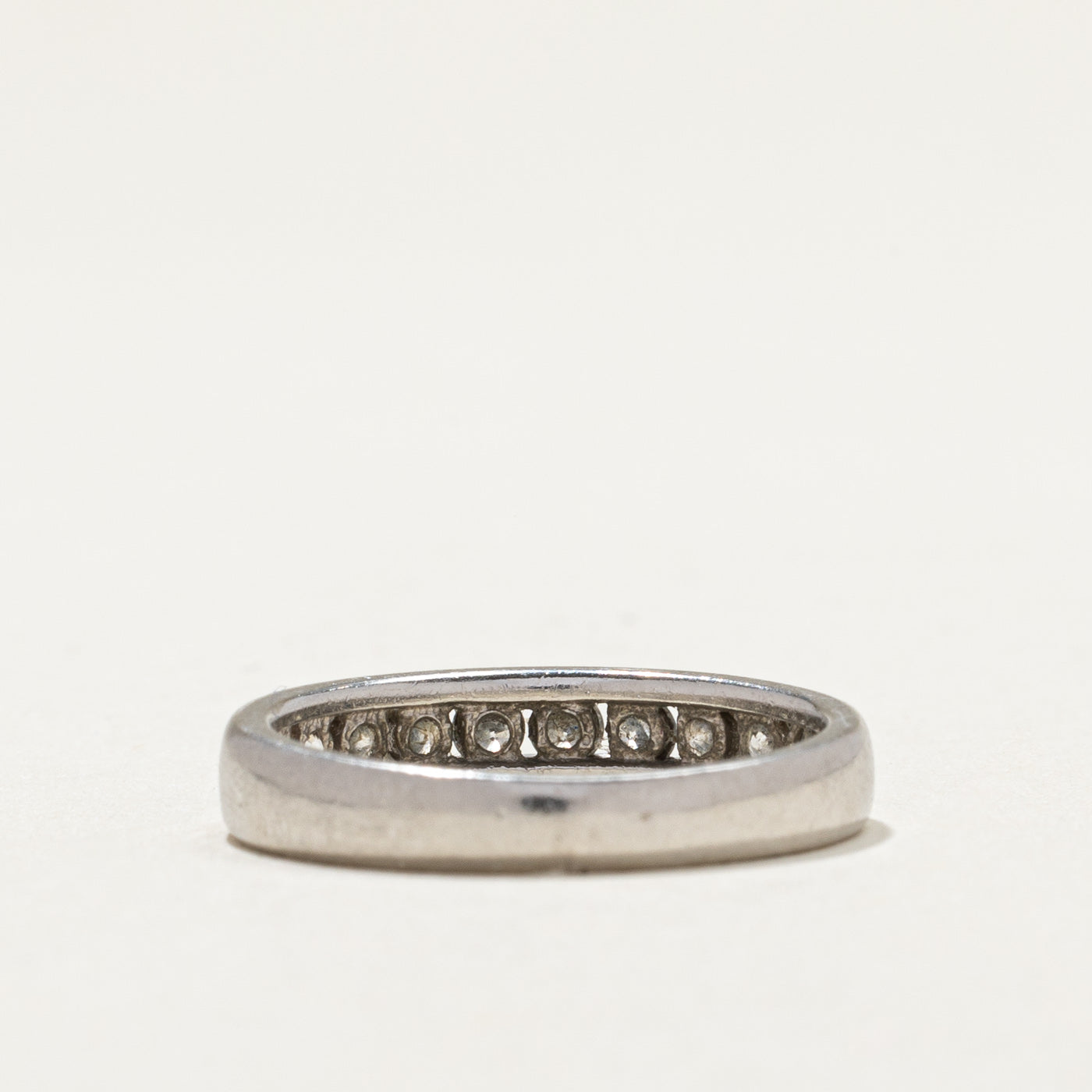 Platinum Semi Eternity Diamond Ring | 0.39ctw | SZ 5.25 |