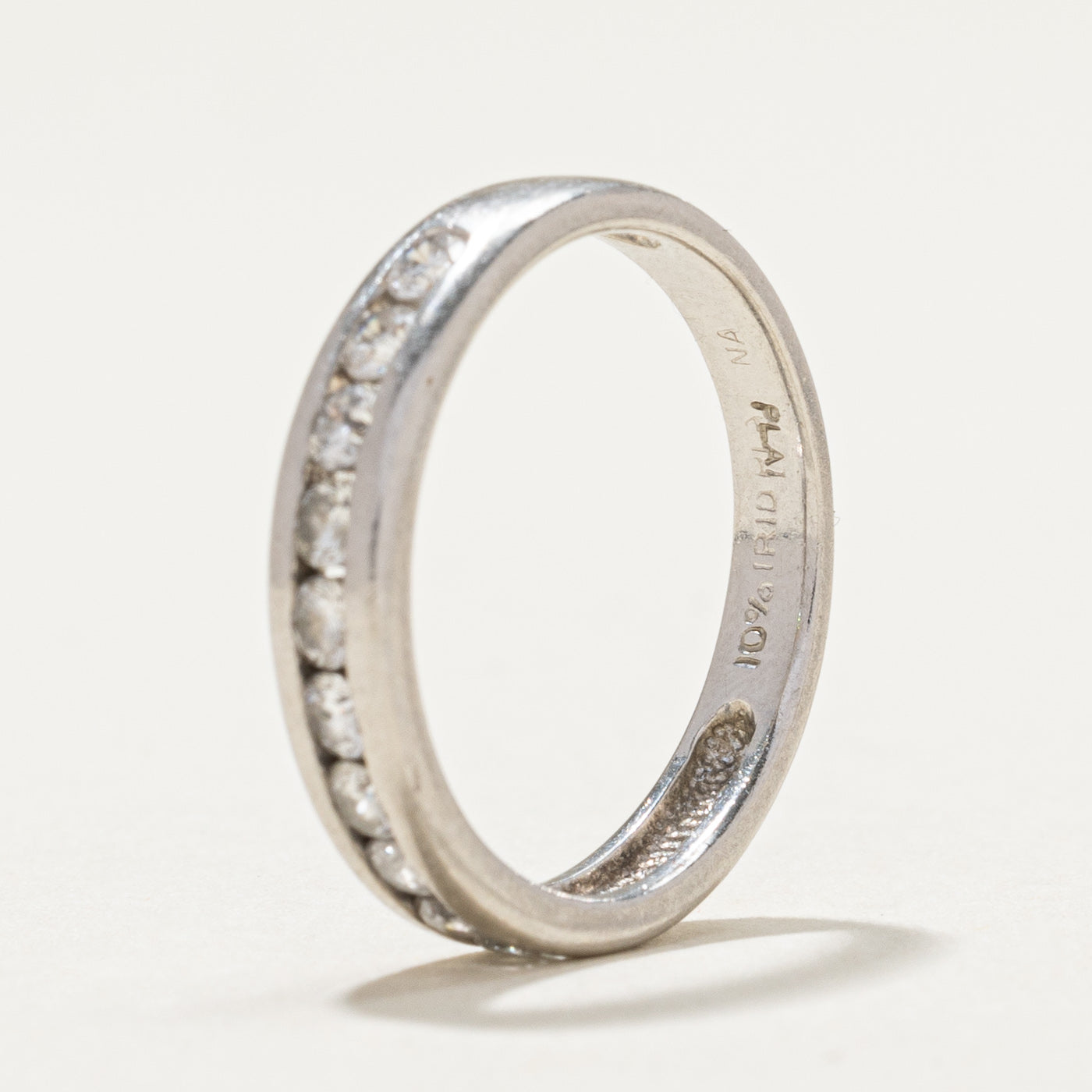 Platinum Semi Eternity Diamond Ring | 0.39ctw | SZ 5.25 |