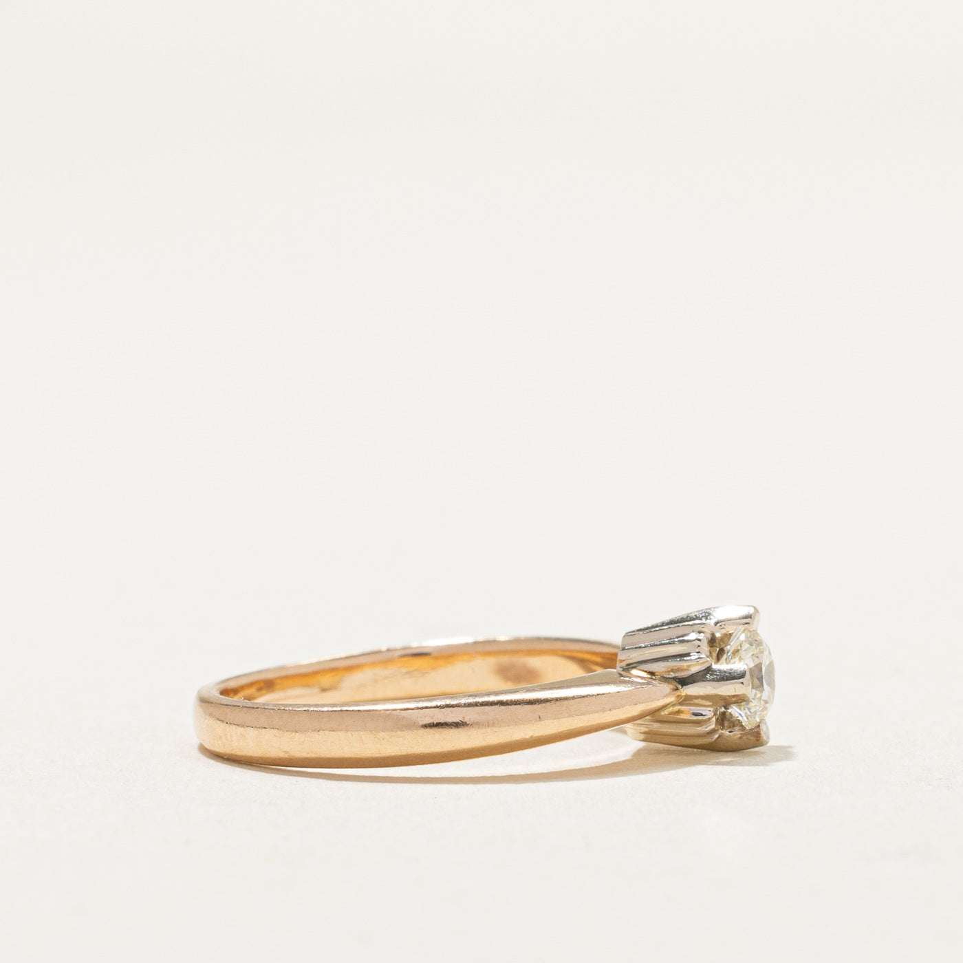 Solitaire Diamond Reverse Tapered Ring | 0.22ct | SZ 5.25 |