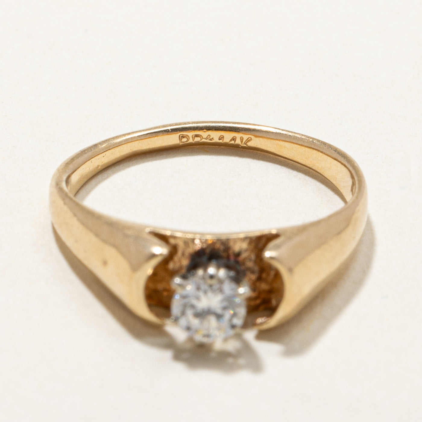 14k Solitaire Diamond Ring | 0.22ct | SZ 5.25 |