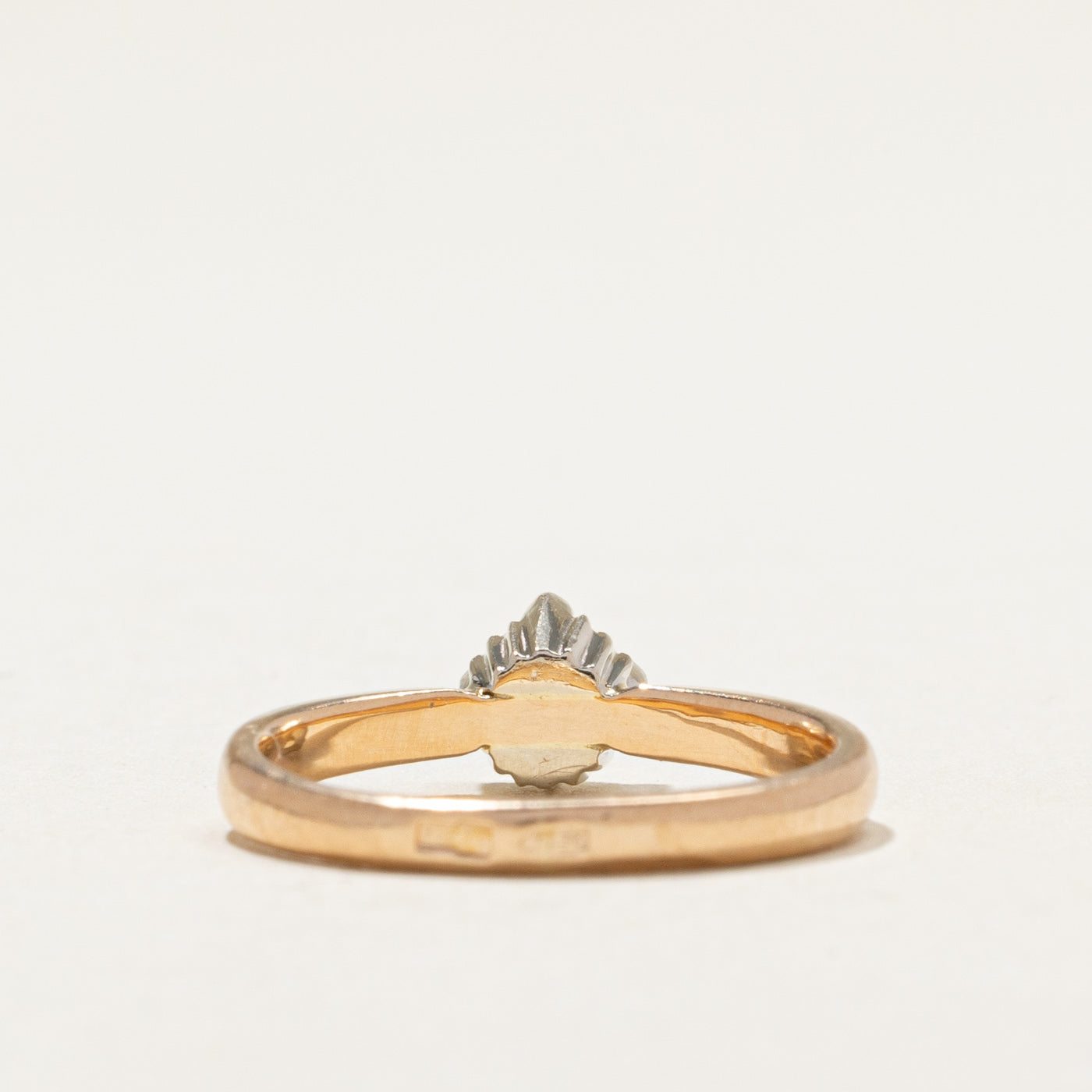 Solitaire Diamond Reverse Tapered Ring | 0.22ct | SZ 5.25 |
