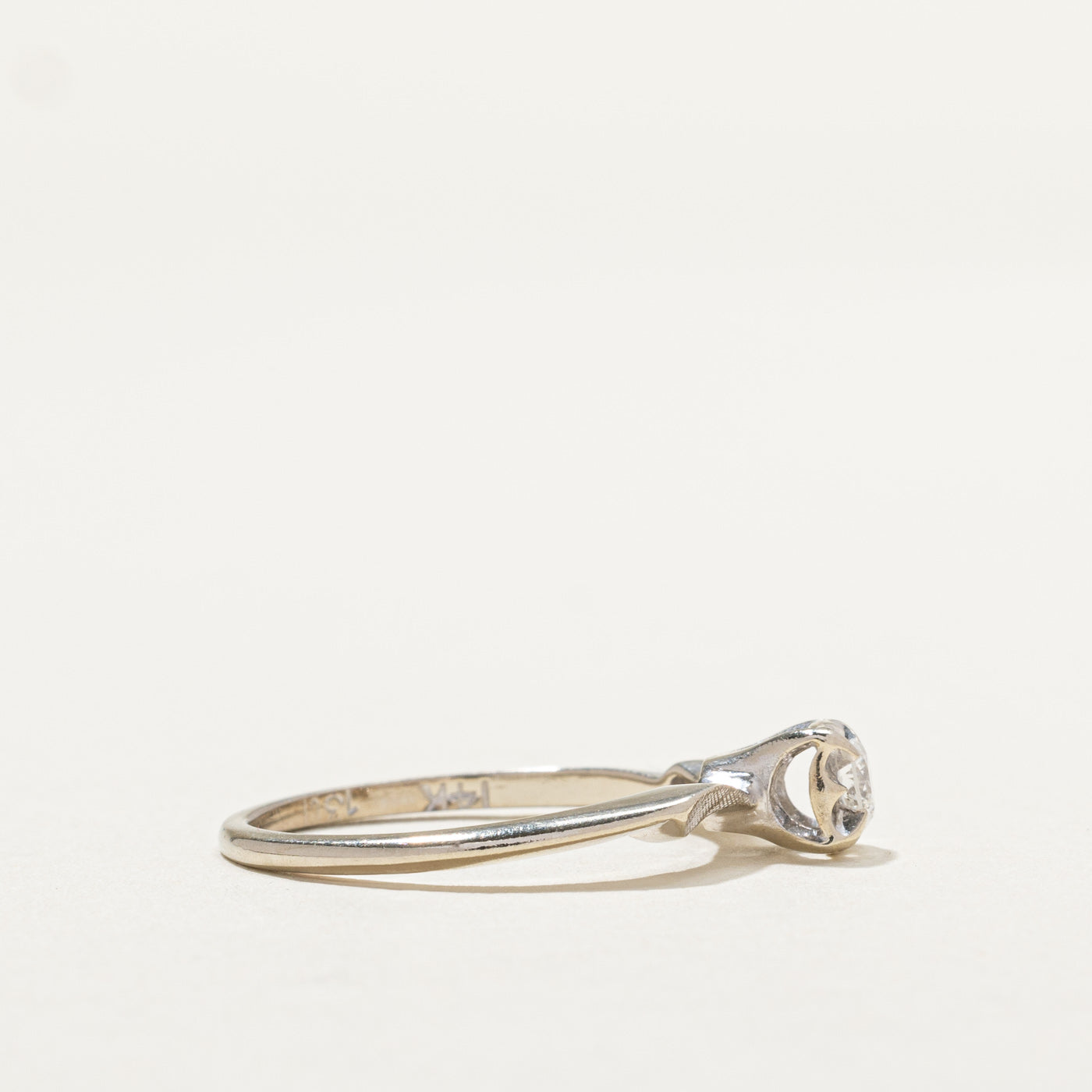 Illusion Set Solitaire Diamond Ring | 0.13ct | SZ 6.5 |