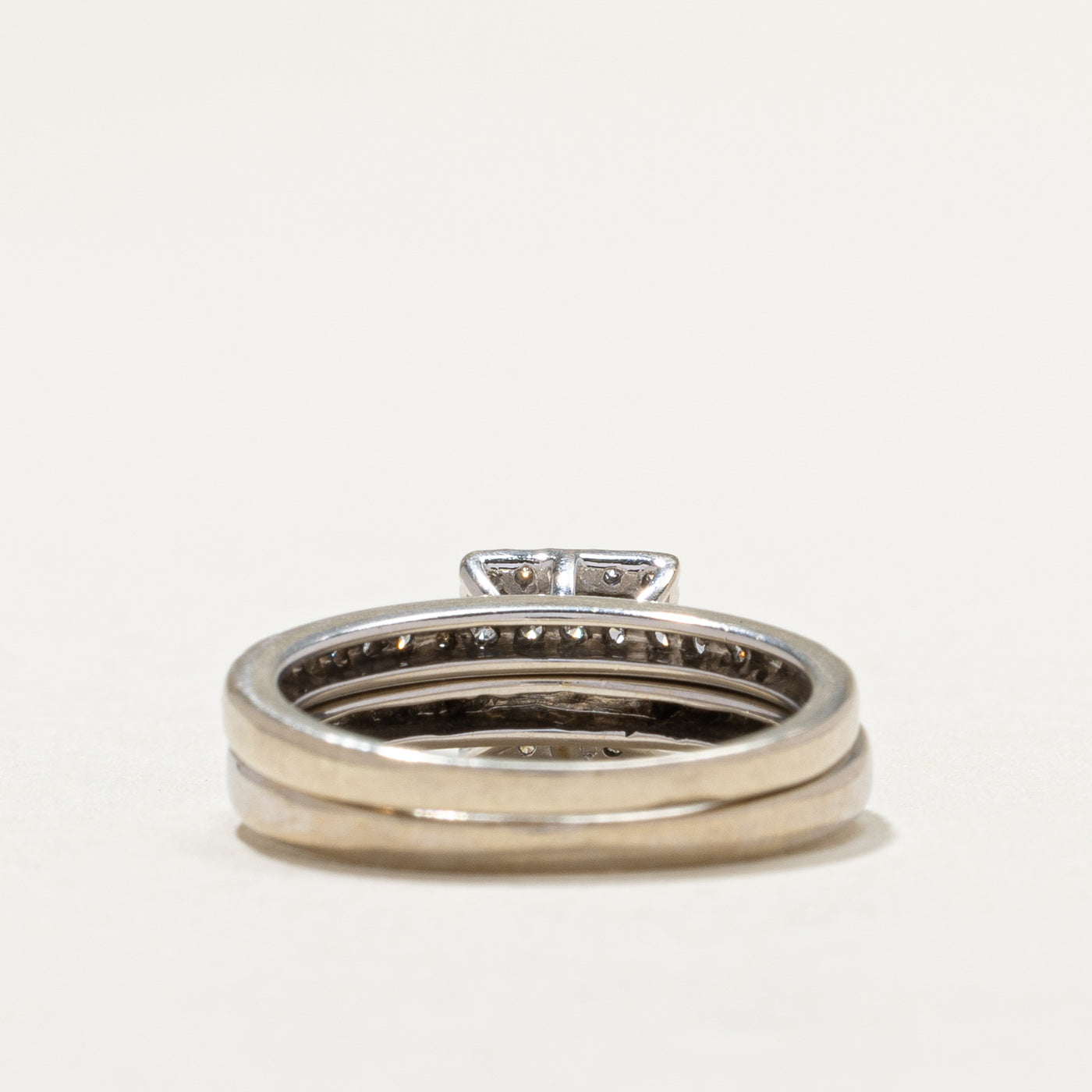 14k Illusion Set Diamond Wedding Ring Set | 0.24ctw, 0.30ctw | SZ 4.5 |