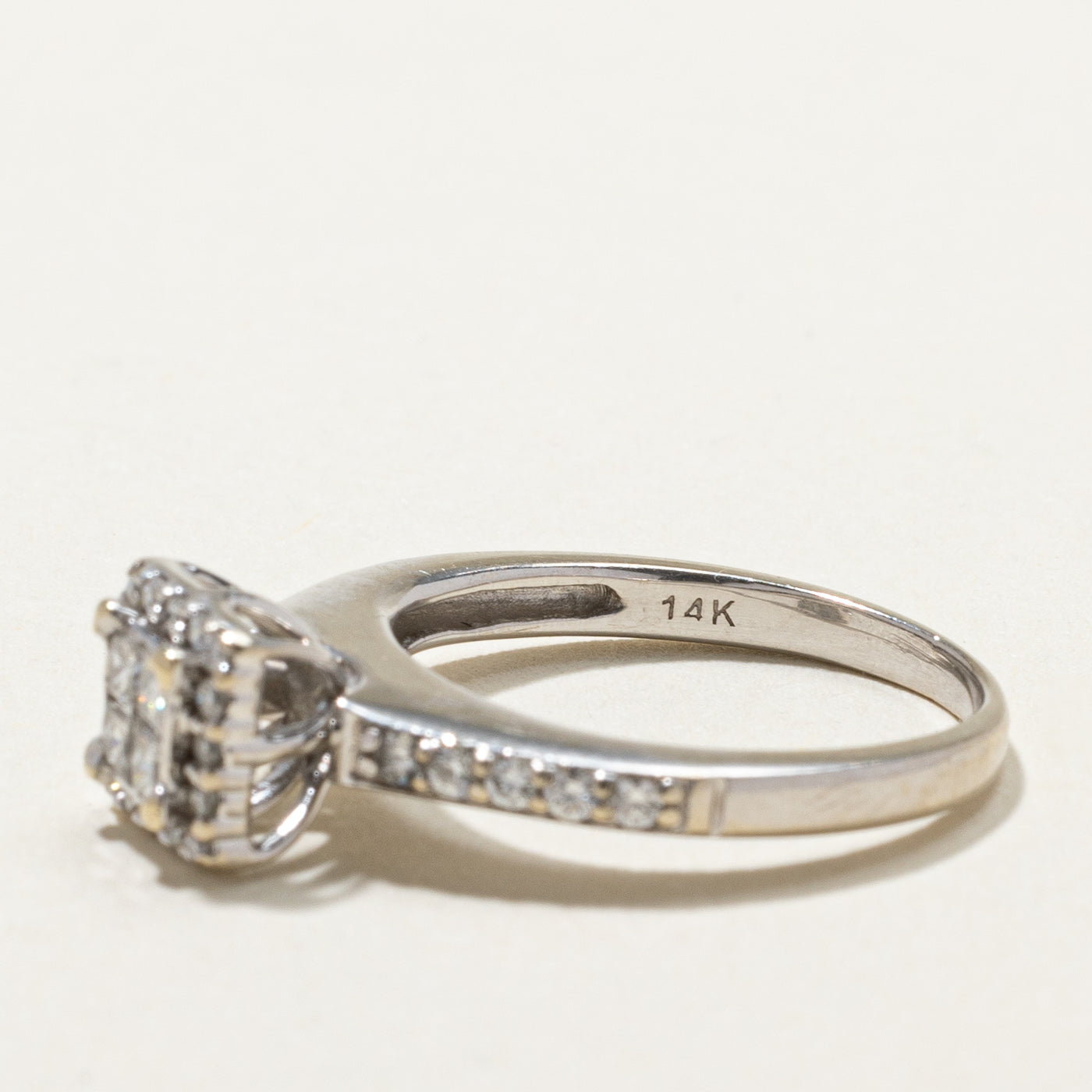 14k Illusion Set Diamond Wedding Ring Set | 0.24ctw, 0.30ctw | SZ 4.5 |