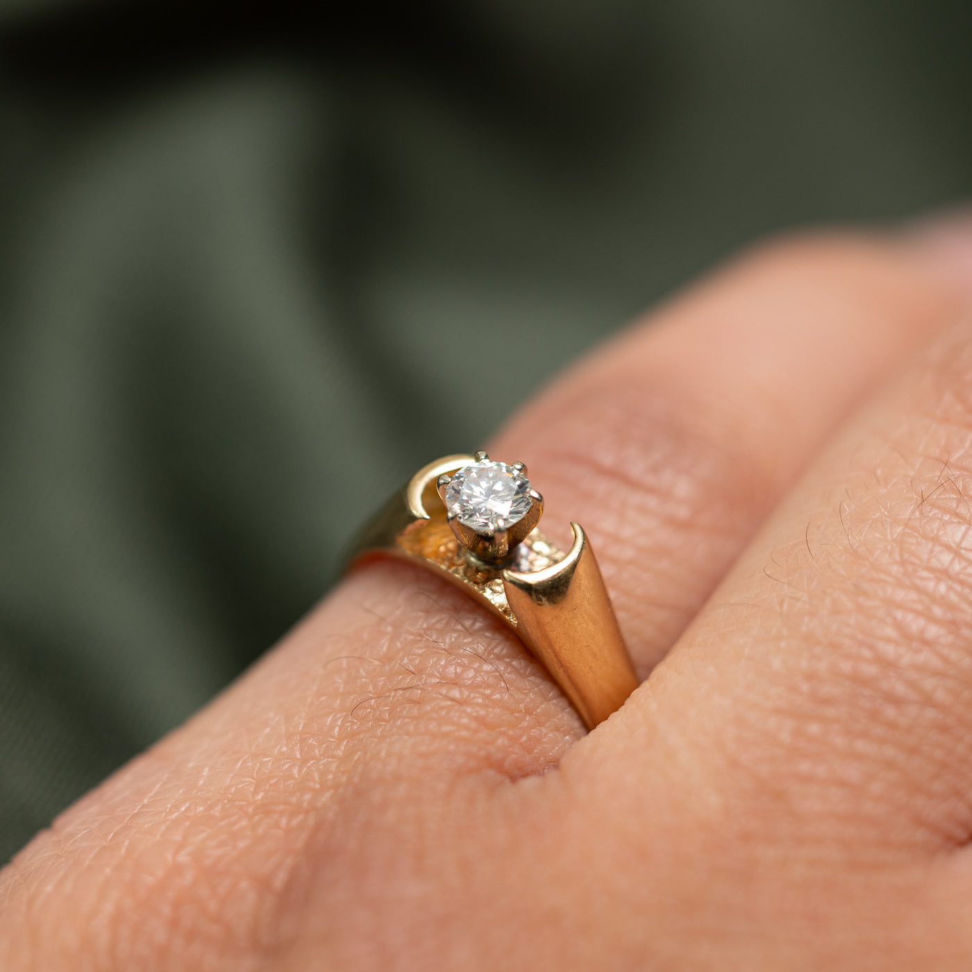 14k Solitaire Diamond Ring | 0.22ct | SZ 5.25 |