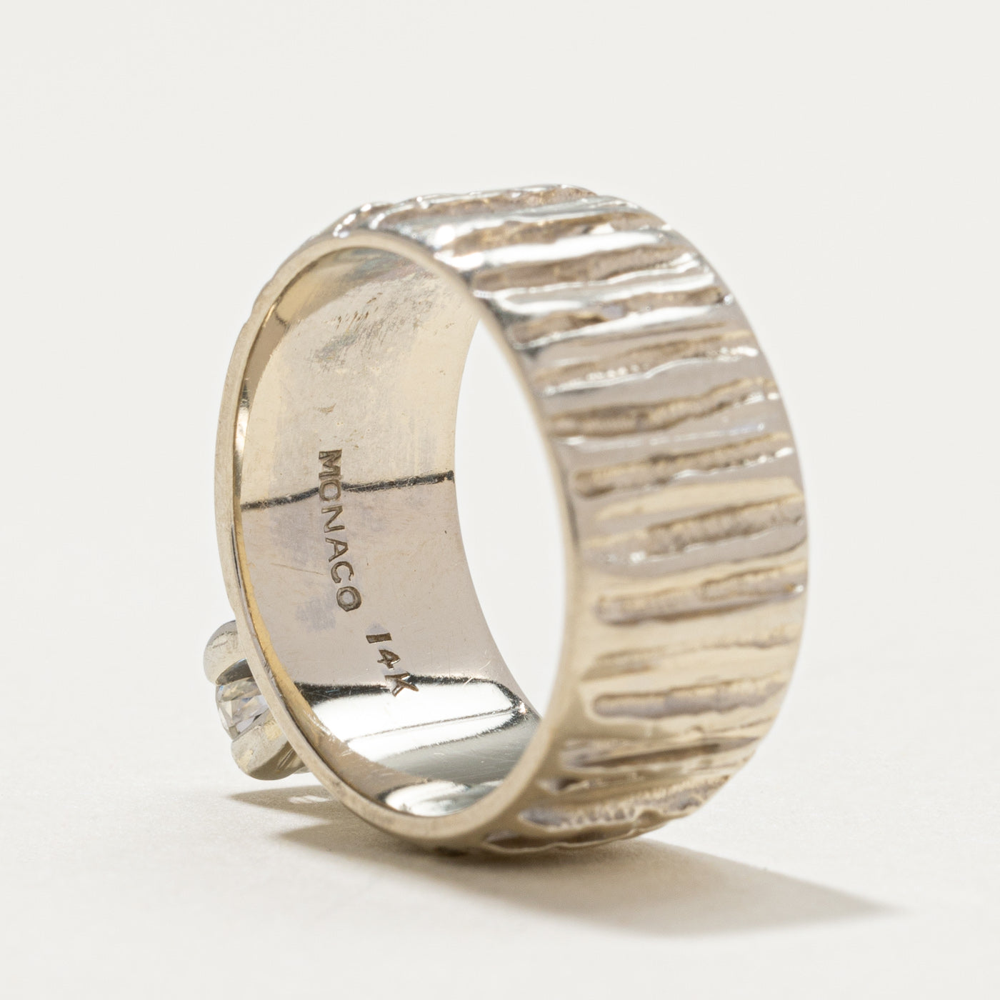 Bague de fiançailles solitaire en diamant texturé | 0,32 ct | Taille 5,75