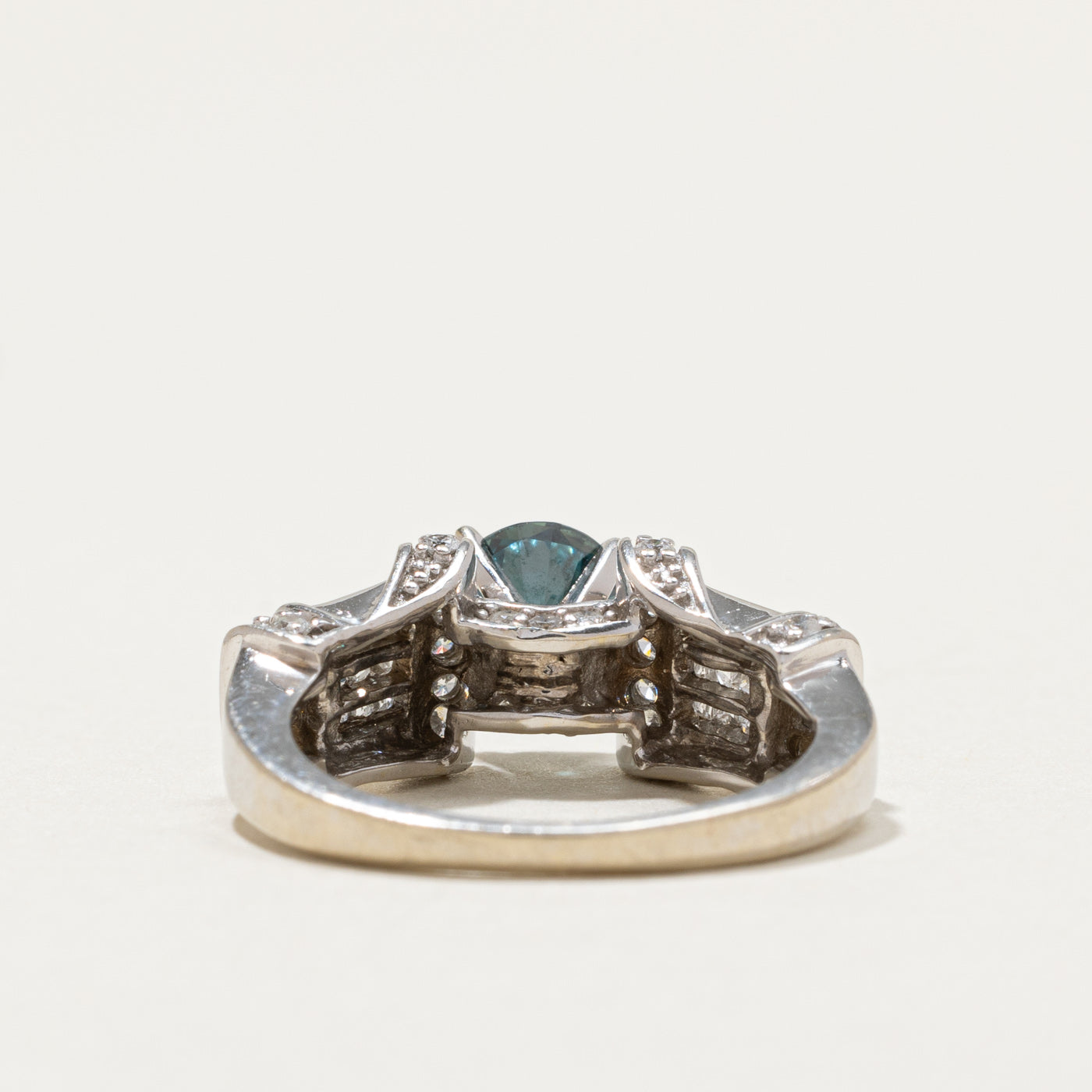 Bague de fiançailles en diamant bleu | 1,38 ct | Taille 4,75