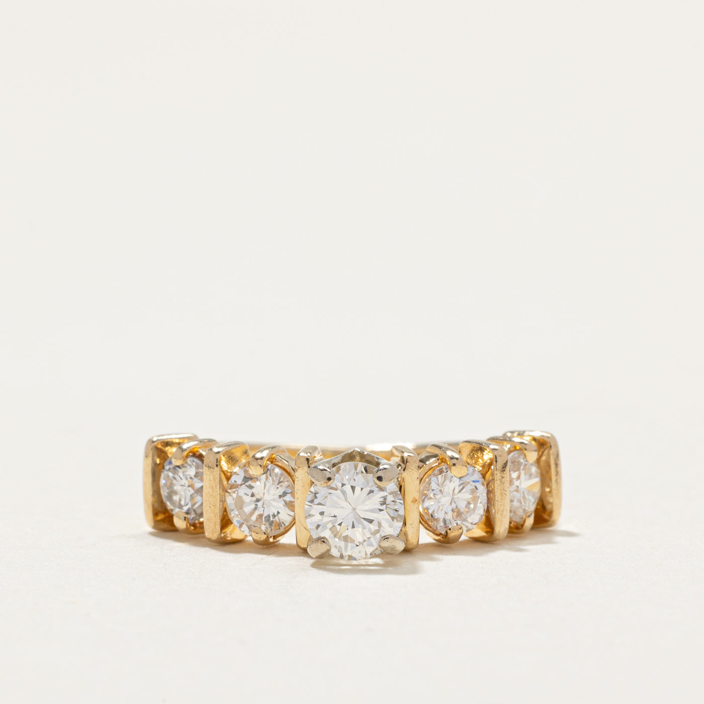 Five Stone Diamond Engagement Ring | 1.08ctw | SZ 5.25
