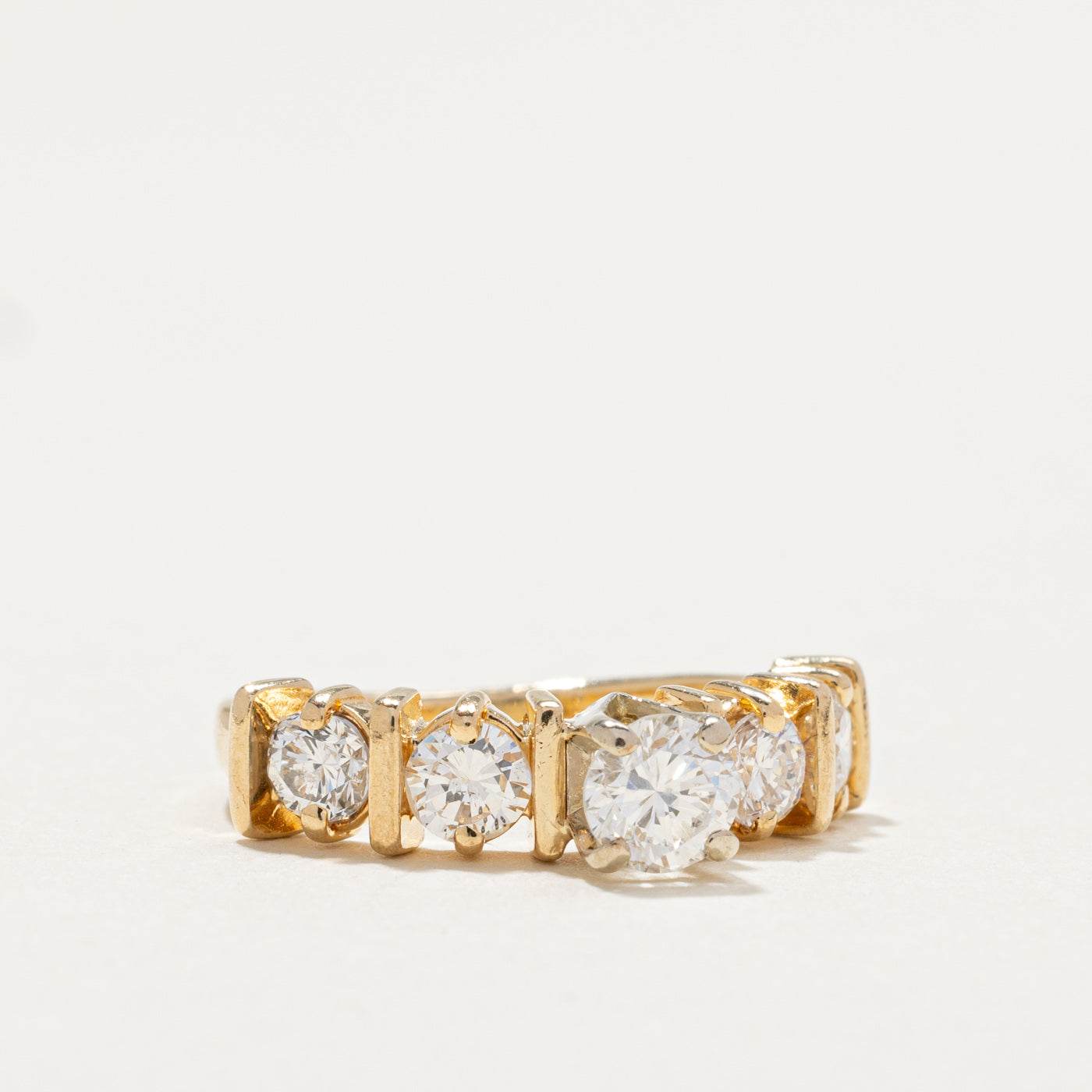 Five Stone Diamond Engagement Ring | 1.08ctw | SZ 5.25