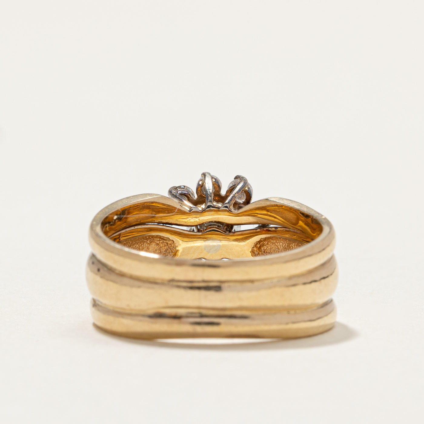 Diamond Soldered Wedding Ring Set | 0.54ctw | SZ 6