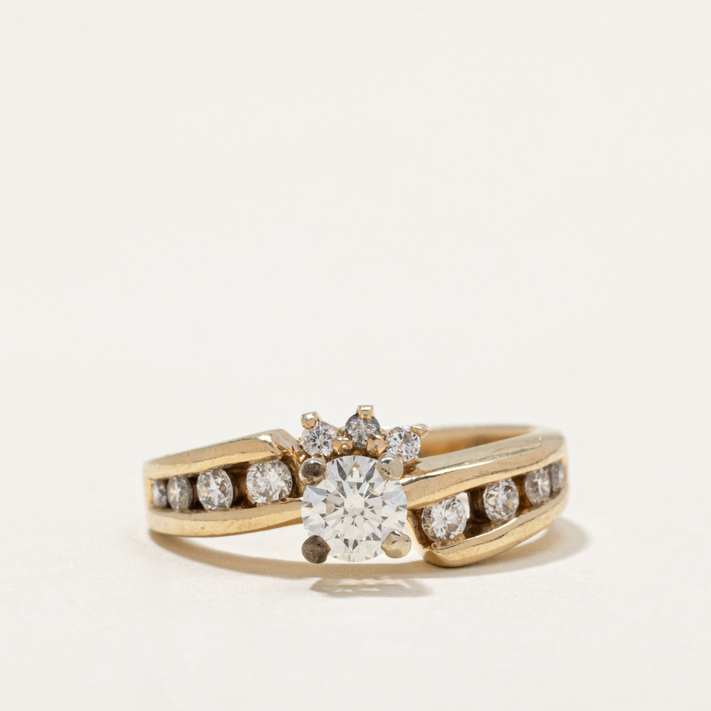 Diamond Bypass Engagement Ring | 0.66ctw | SZ 6.5