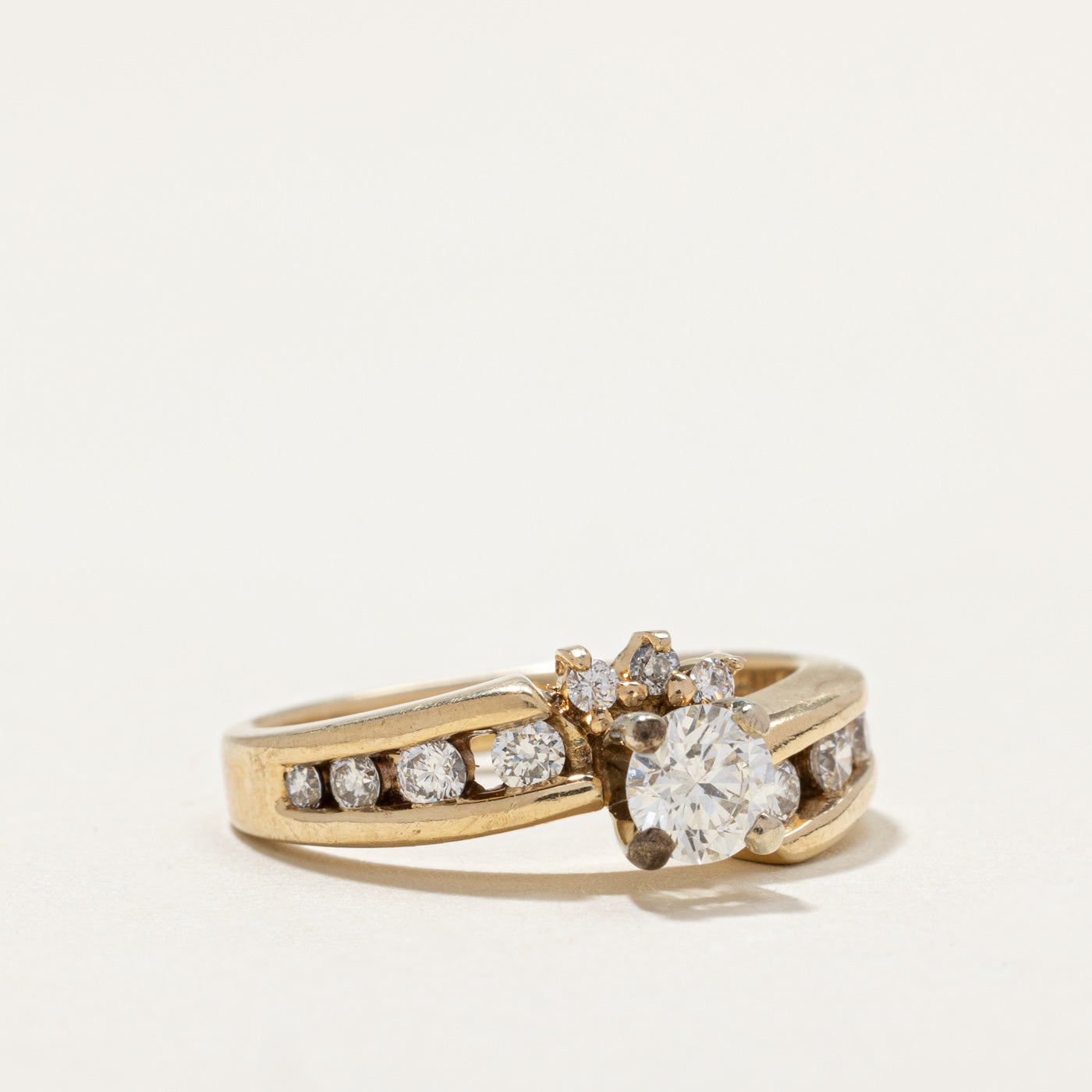 Diamond Bypass Engagement Ring | 0.66ctw | SZ 6.5