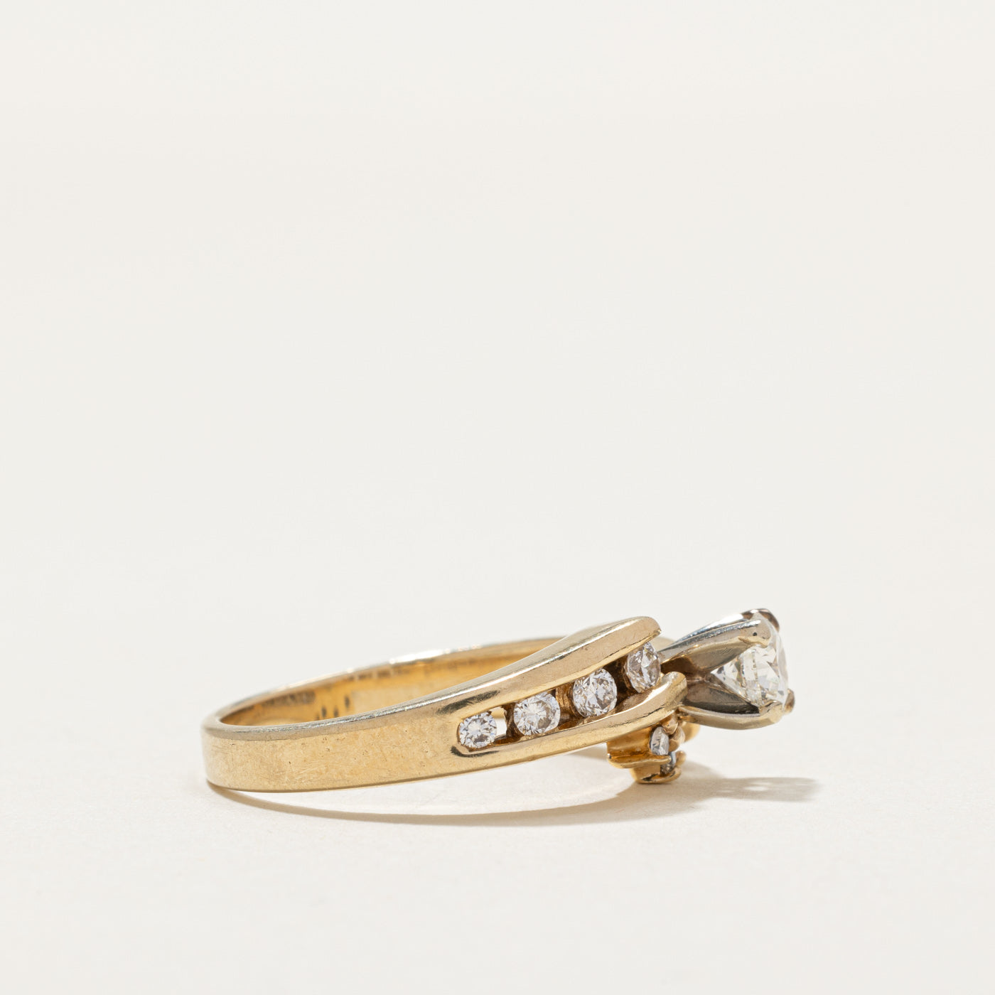 Diamond Bypass Engagement Ring | 0.66ctw | SZ 6.5