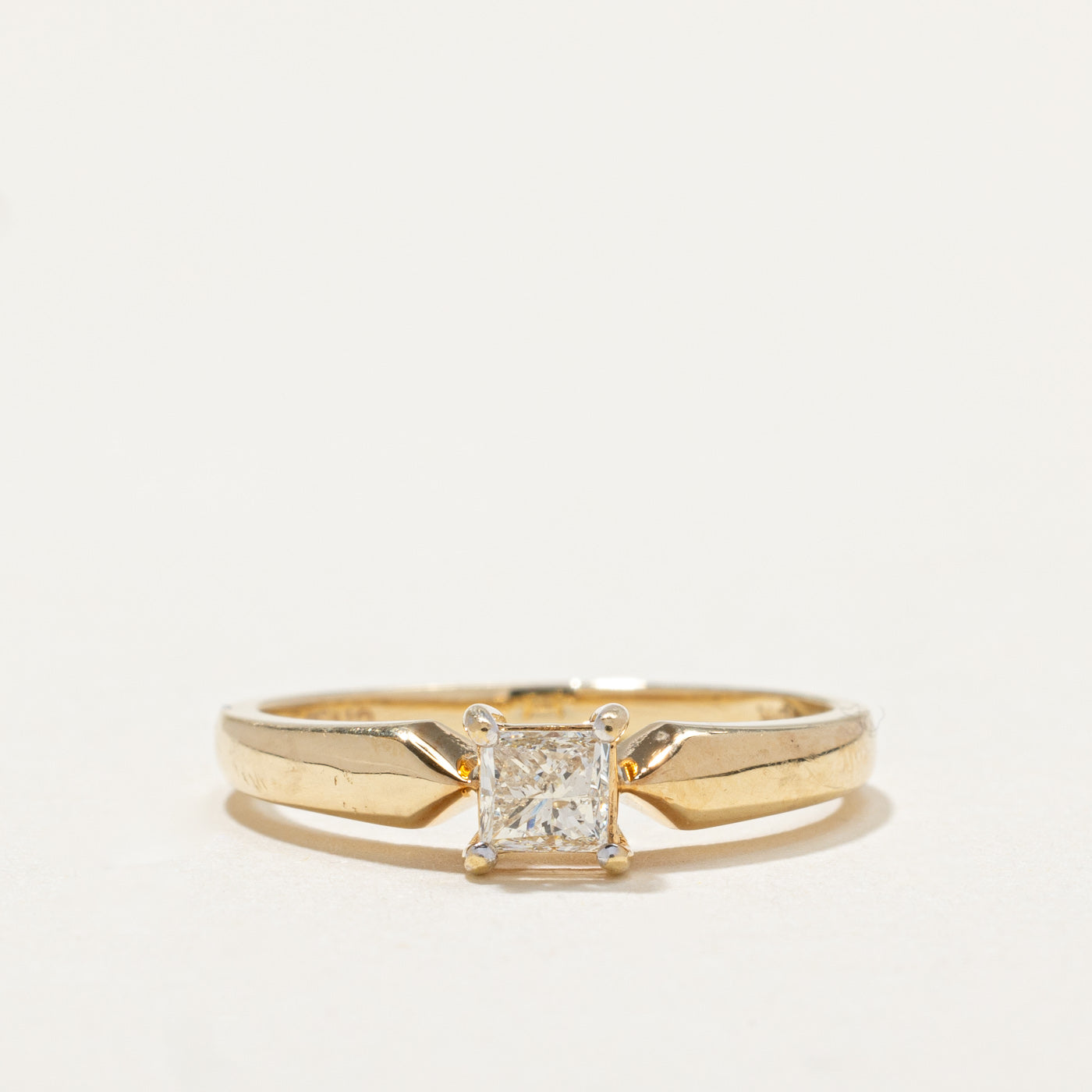 Solitaire Princess Cut Diamond Engagement Ring | 0.31ct | SZ 6.25