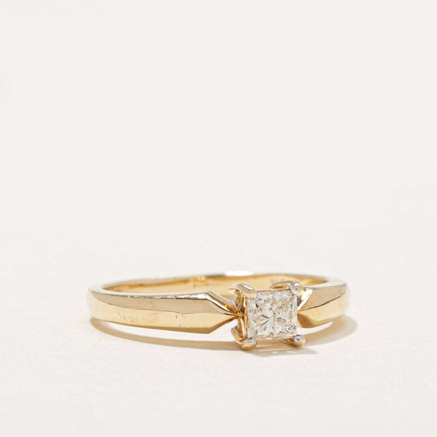 Solitaire Princess Cut Diamond Engagement Ring | 0.31ct | SZ 6.25