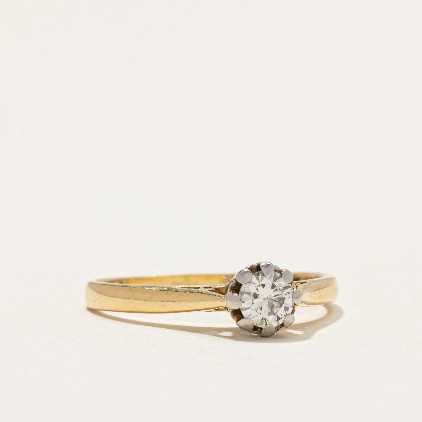 Solitaire High Set Diamond Ring | 0.25ct | SZ 4.5