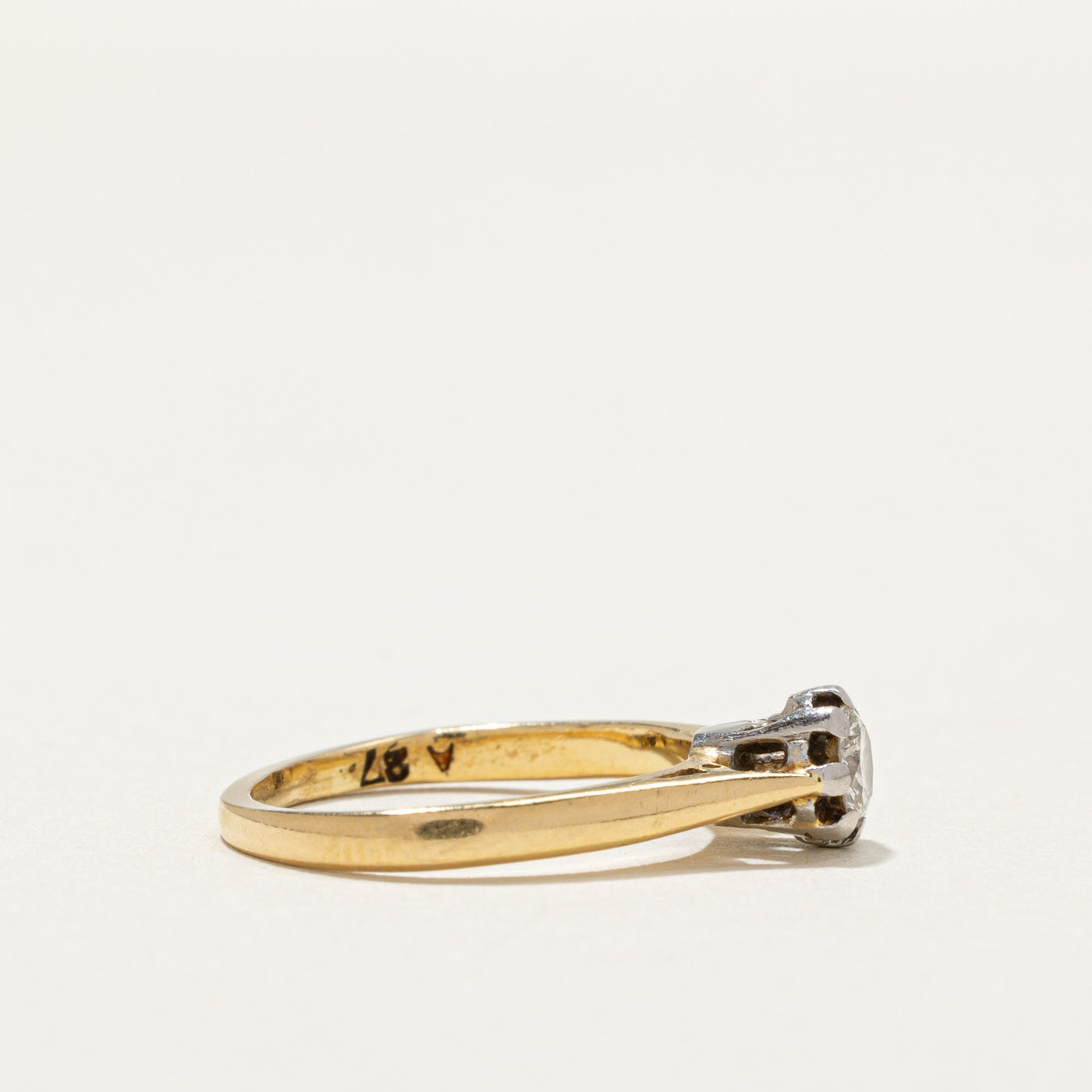 Solitaire High Set Diamond Ring | 0.25ct | SZ 4.5