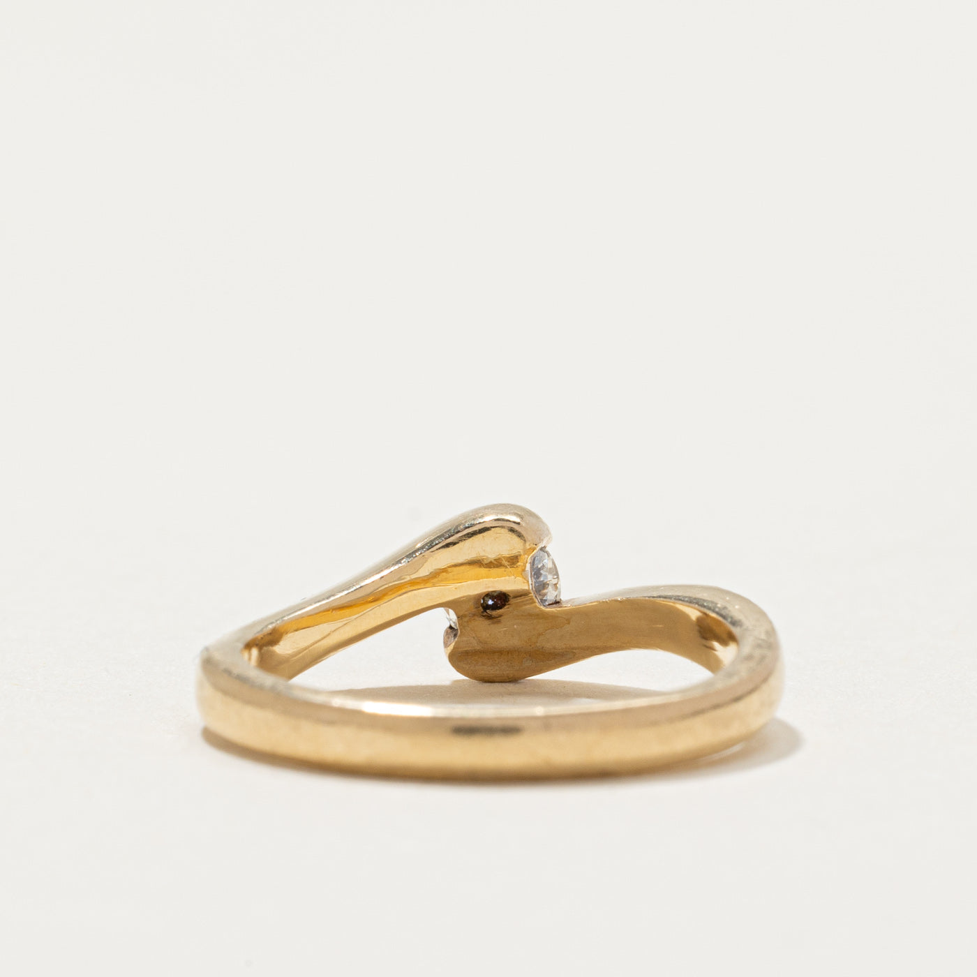 Solitaire Diamond Bypass Ring | 0.23ct | SZ 5.5