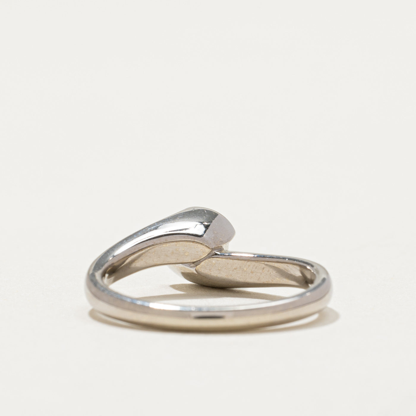 Semi Bezel Diamond Bypass Engagement Ring | 0.43ct | SZ 6.5