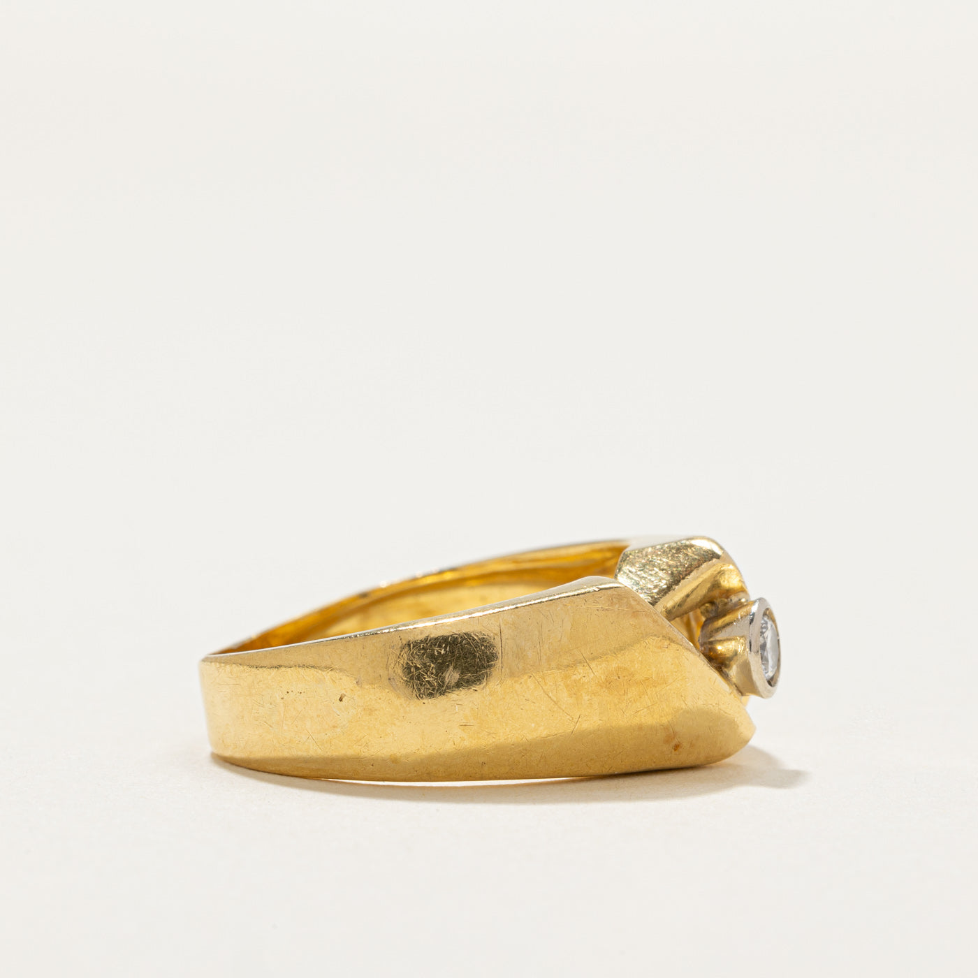 Single Stone Diamond Abstract Ring | 0.12ct | SZ 7