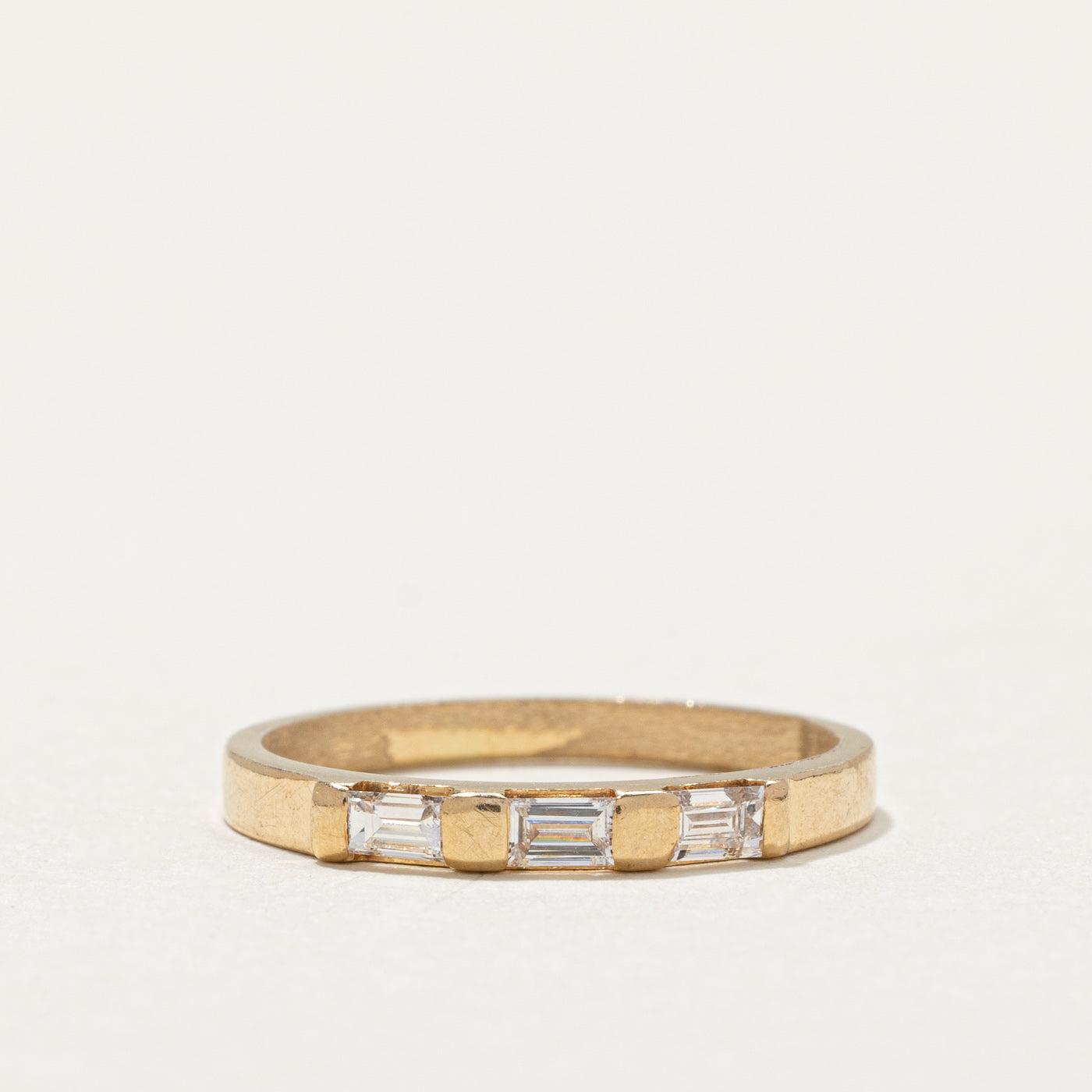 Three Stone Baguette Cut Diamond Band | 0.21ctw | SZ 5.75